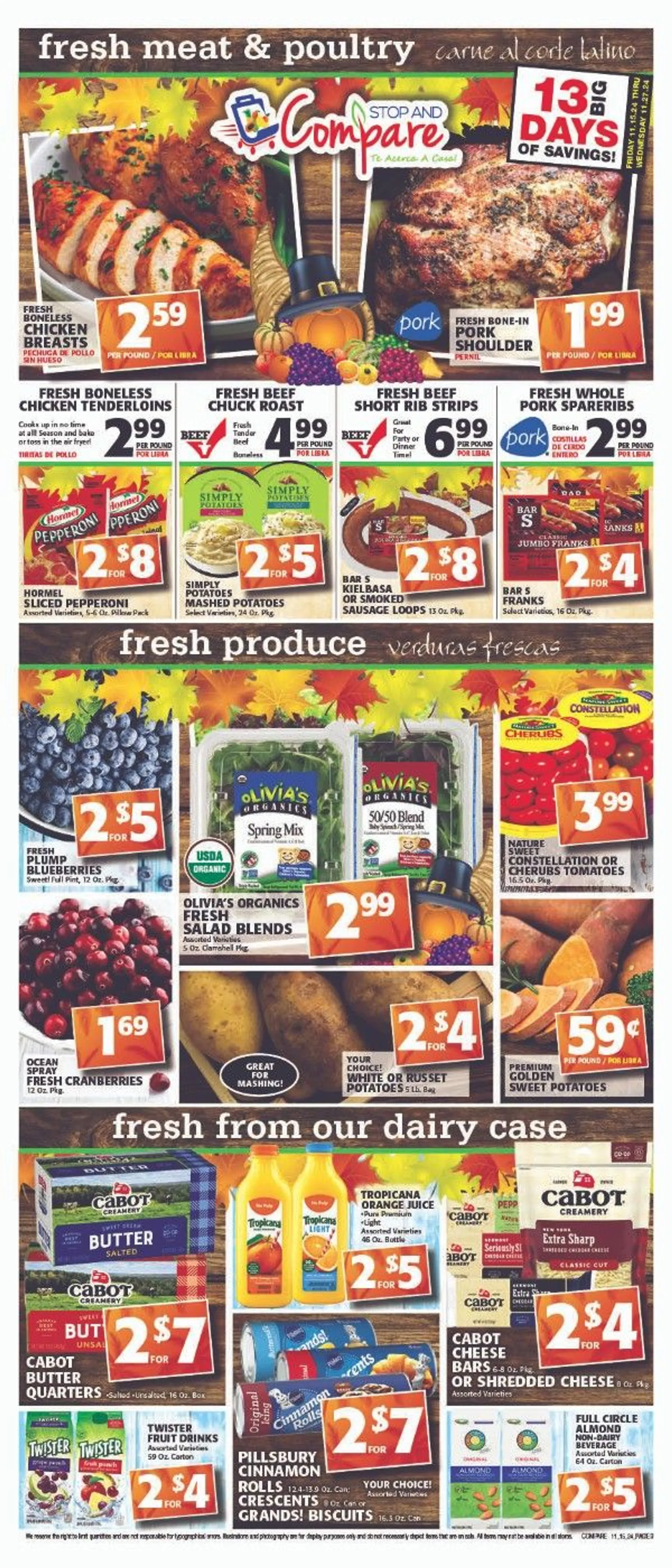 Weekly ad Happy thanksgiving Savings - Stop and Compare Markets from November 15 to November 27 2024 - Page 