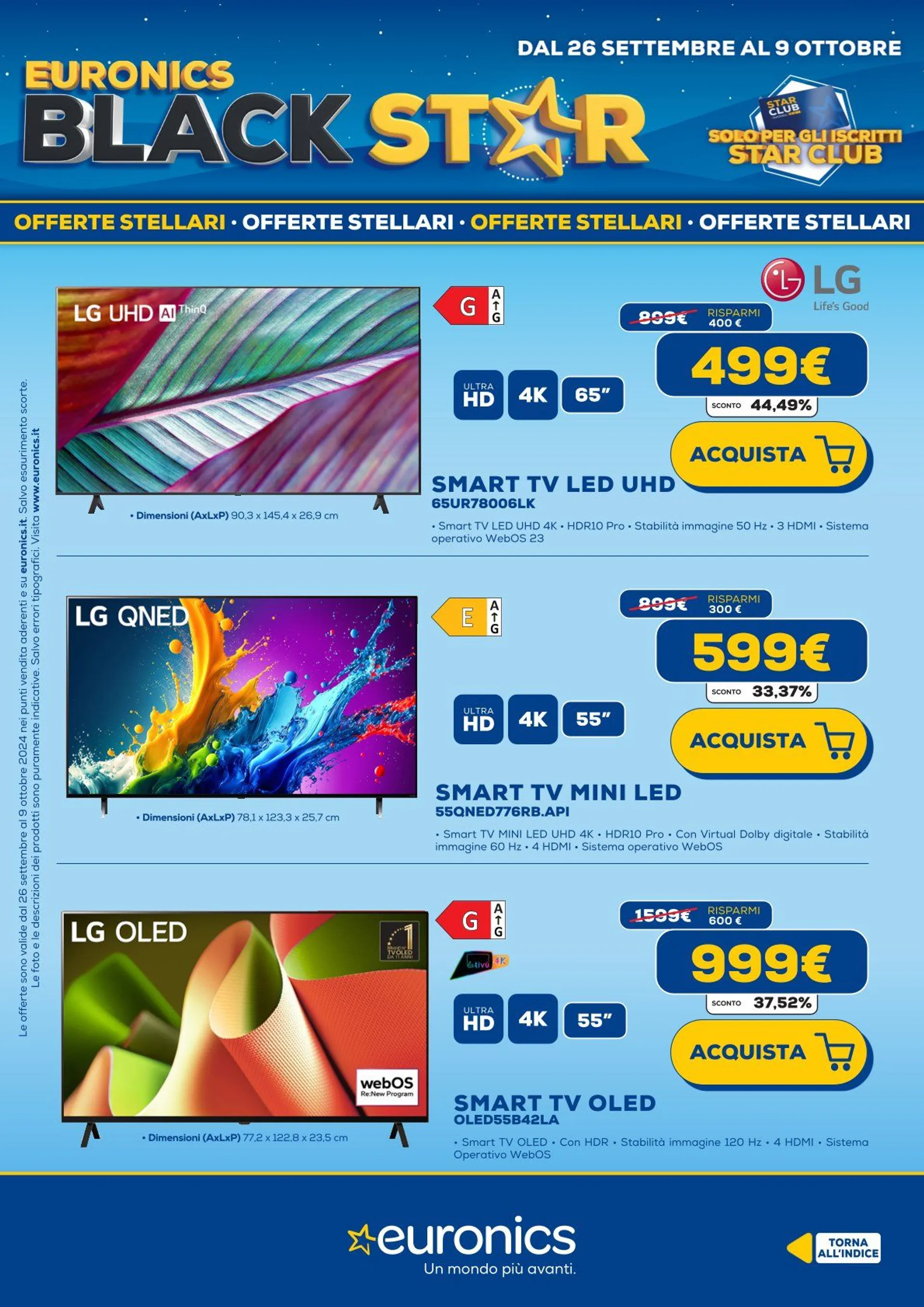 Euronics Brochure Offerte da 26 settembre a 9 ottobre di 2024 - Pagina del volantino 4