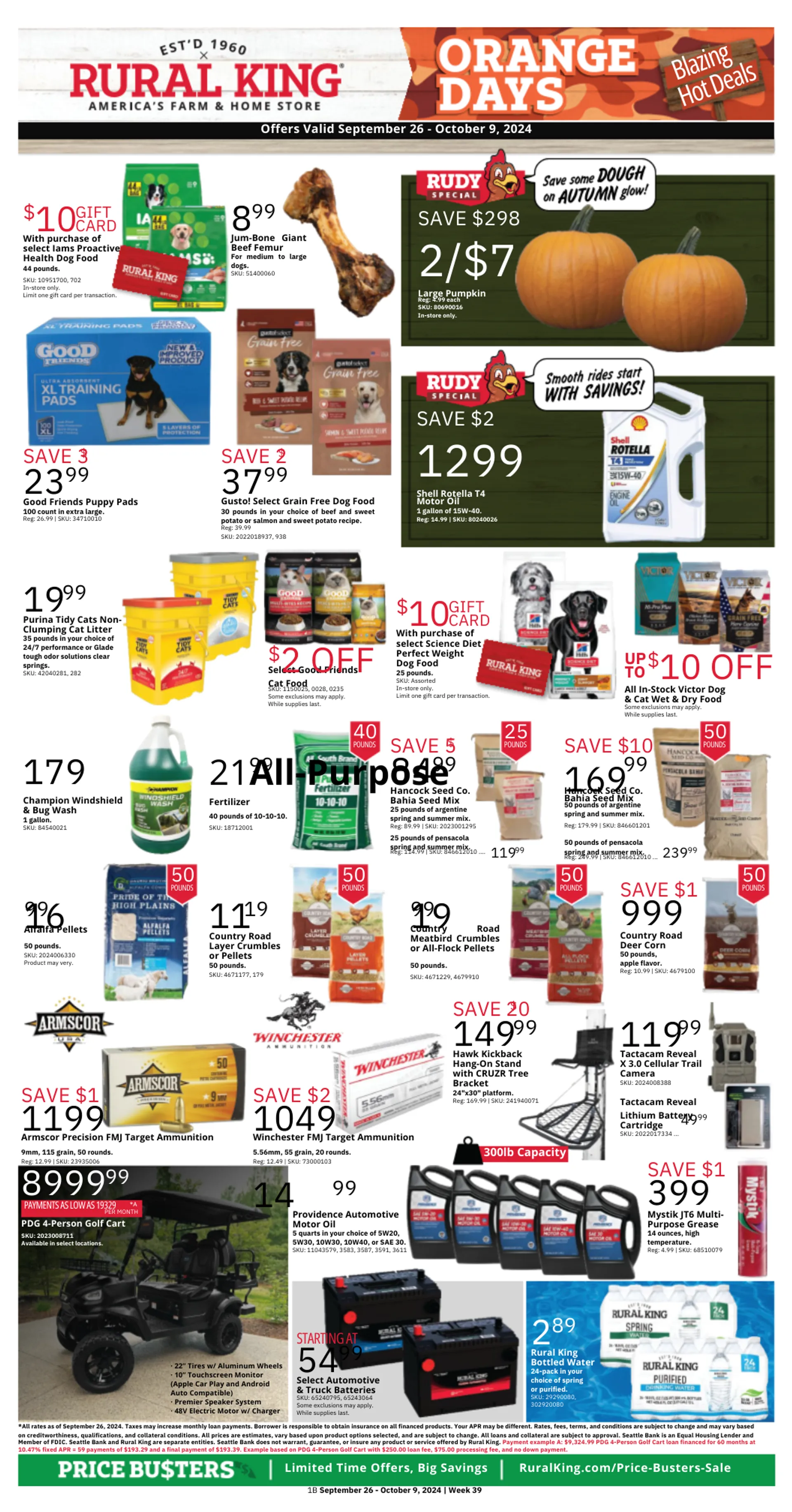 Weekly ad Rural King sales from September 26 to October 9 2024 - Page 