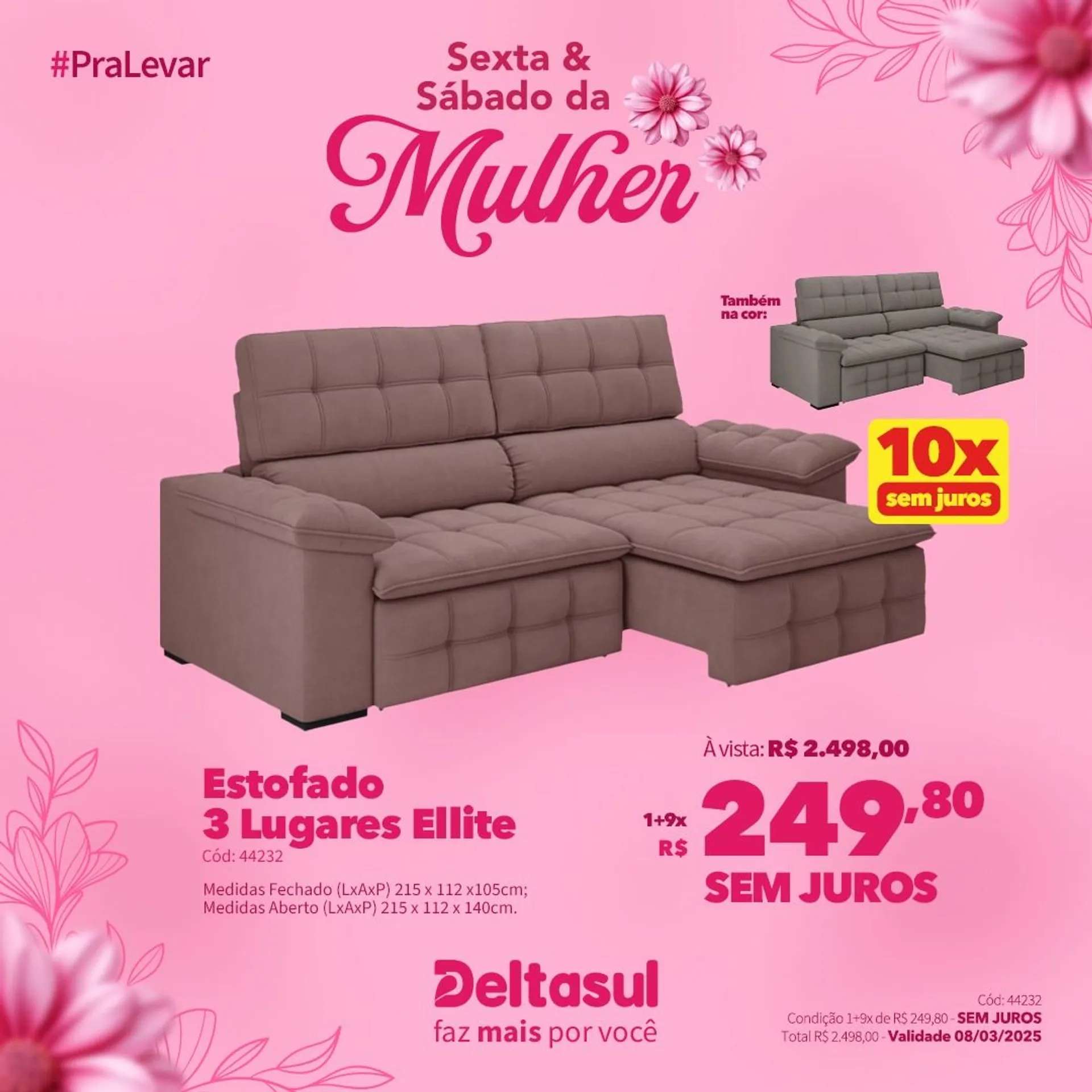 Encarte de Especial Dia da Mulher na Deltasul  7 de março até 9 de março 2025 - Pagina 3