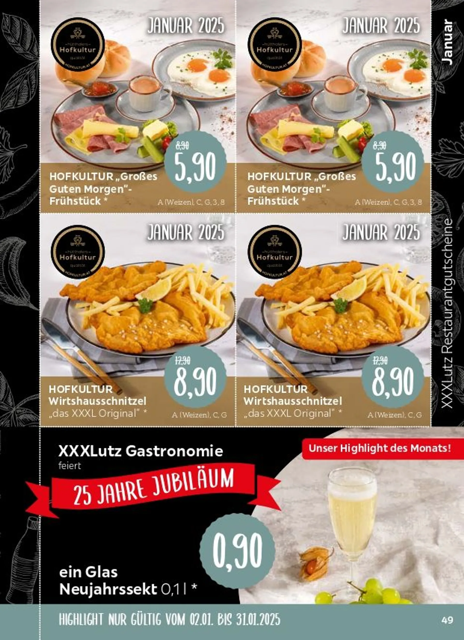 Restaurantgutscheine von 1. Dezember bis 31. Januar 2025 - Prospekt seite 4