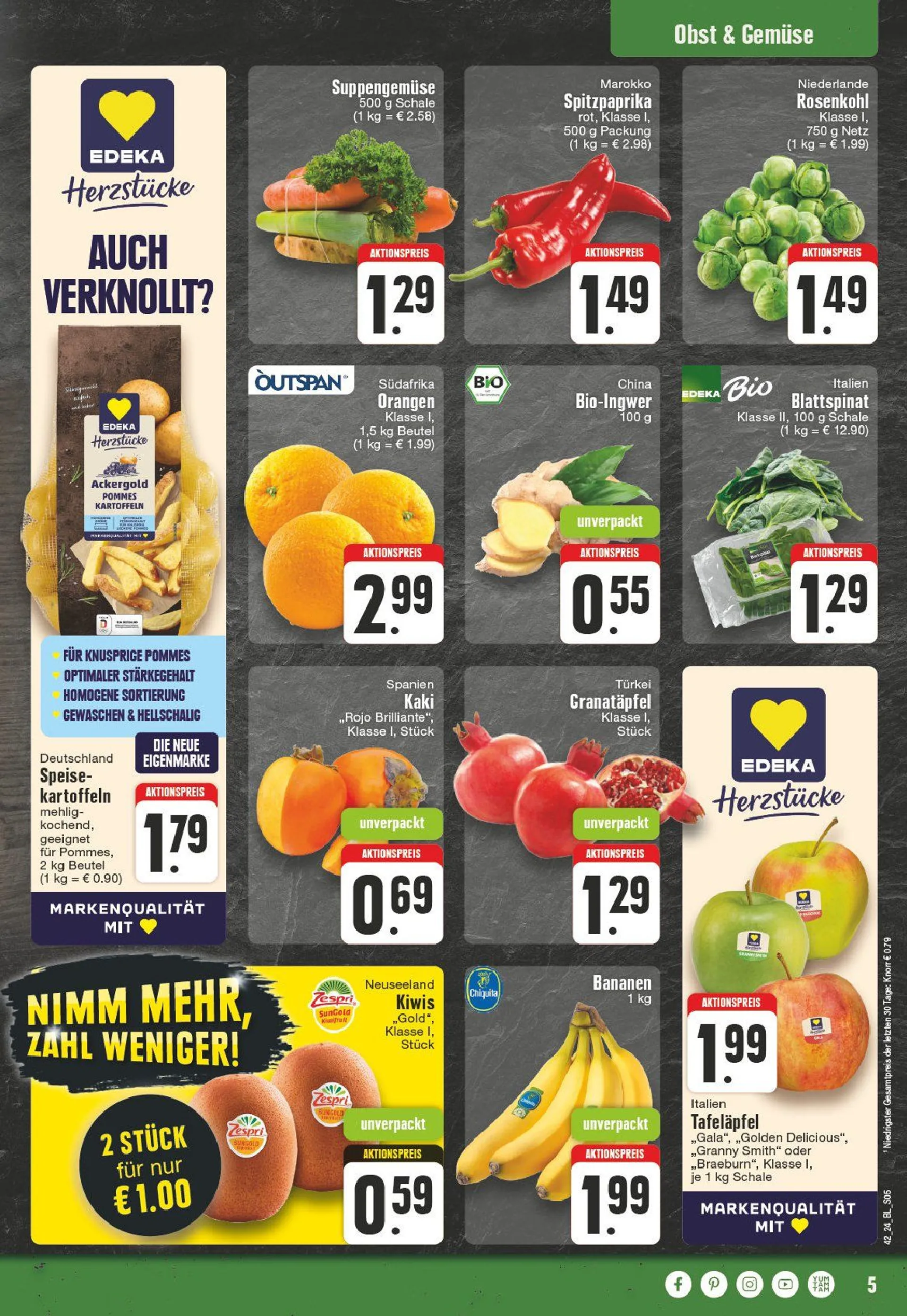 Edeka Prospekt von 14. Oktober bis 19. Oktober 2024 - Prospekt seite 5