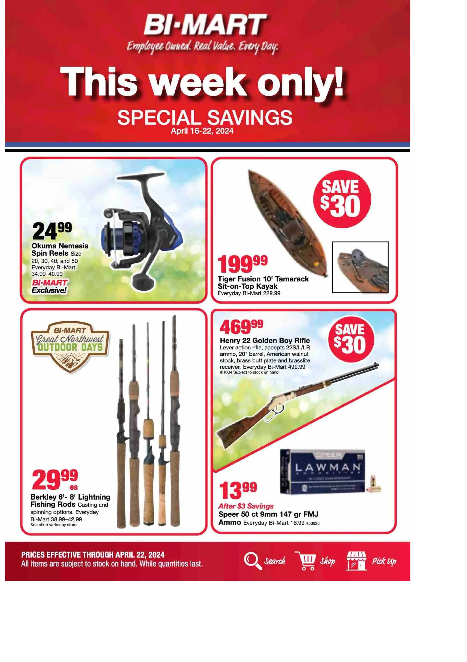 Weekly ad BI-MART SALES from April 16 to April 22 2024 - Page 1