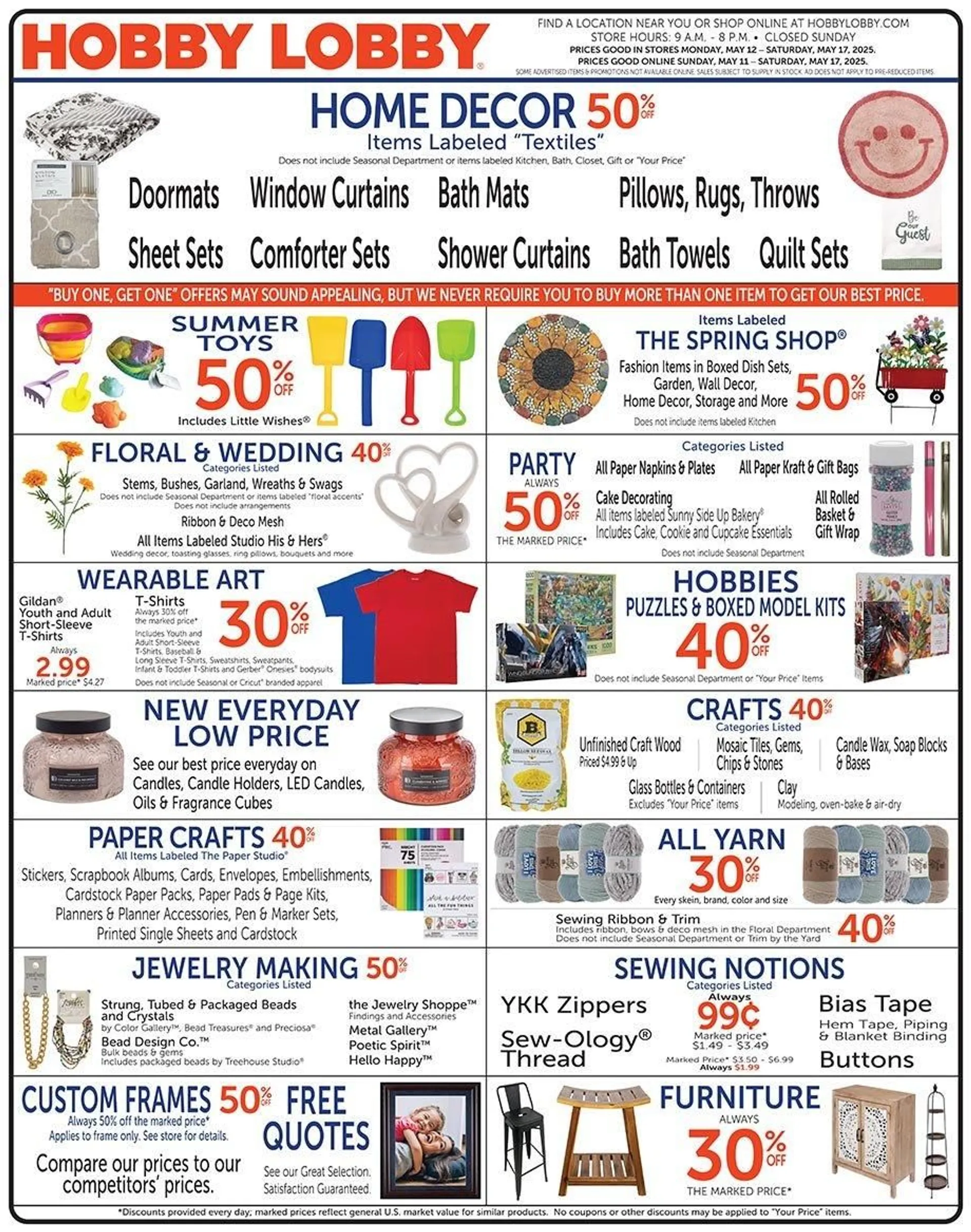 Weekly ad Hobby Lobby Deals from May 12 to May 17 2025 - Page 