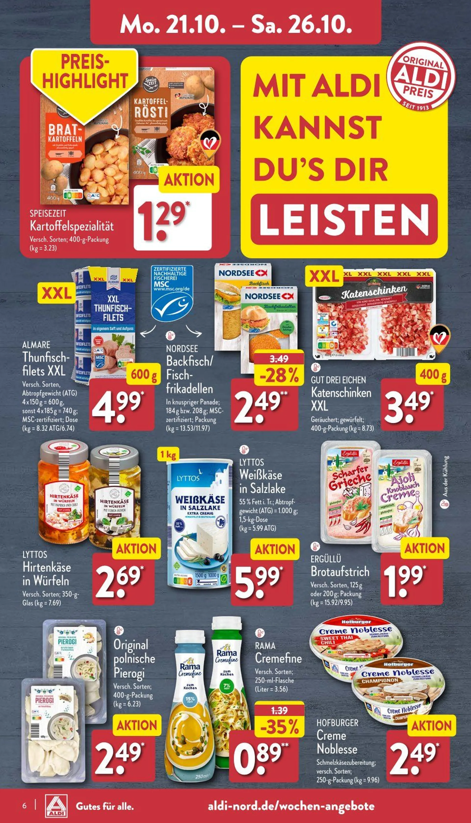 Aldi Nord Prospekt von 21. Oktober bis 26. Oktober 2024 - Prospekt seite 7