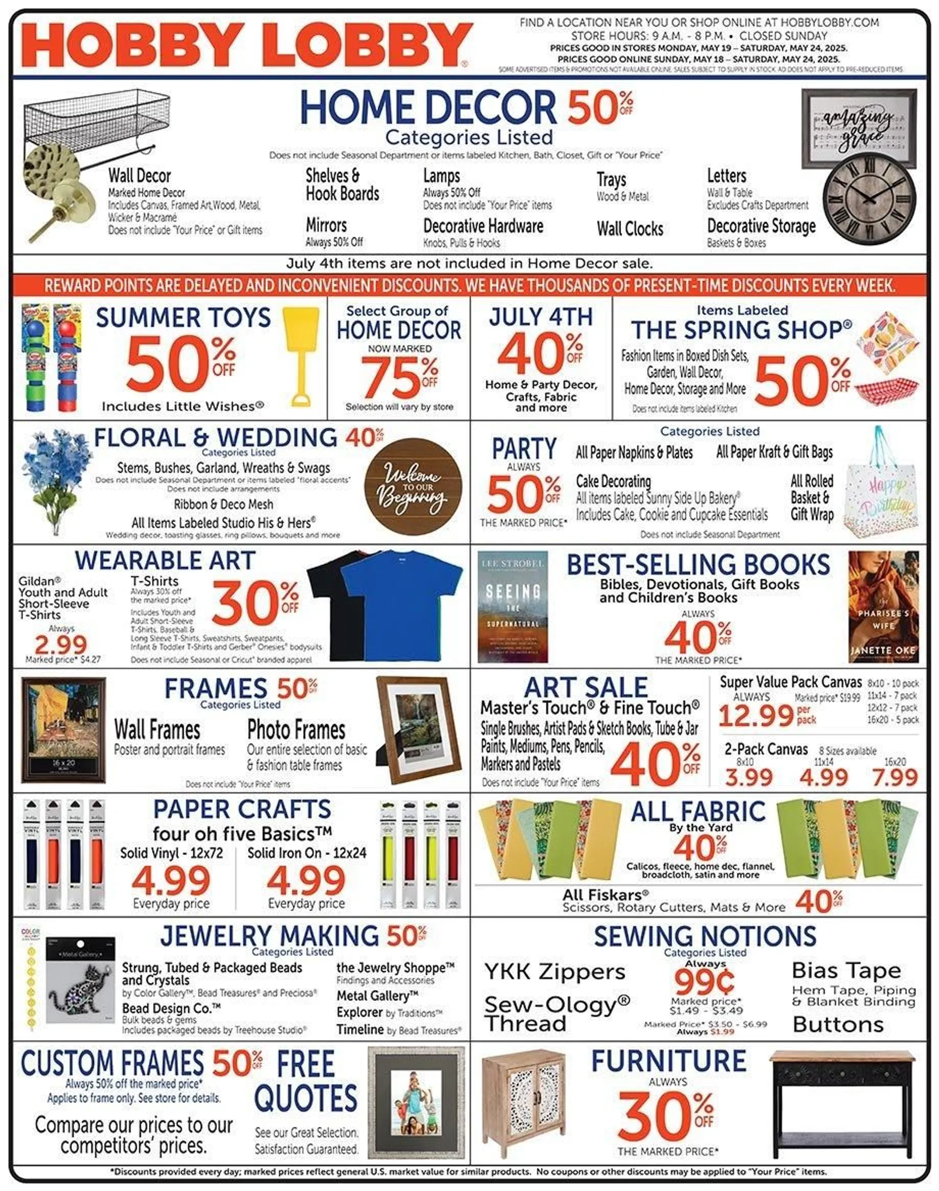 Weekly ad Hobby Lobby Deals from May 19 to May 24 2025 - Page 