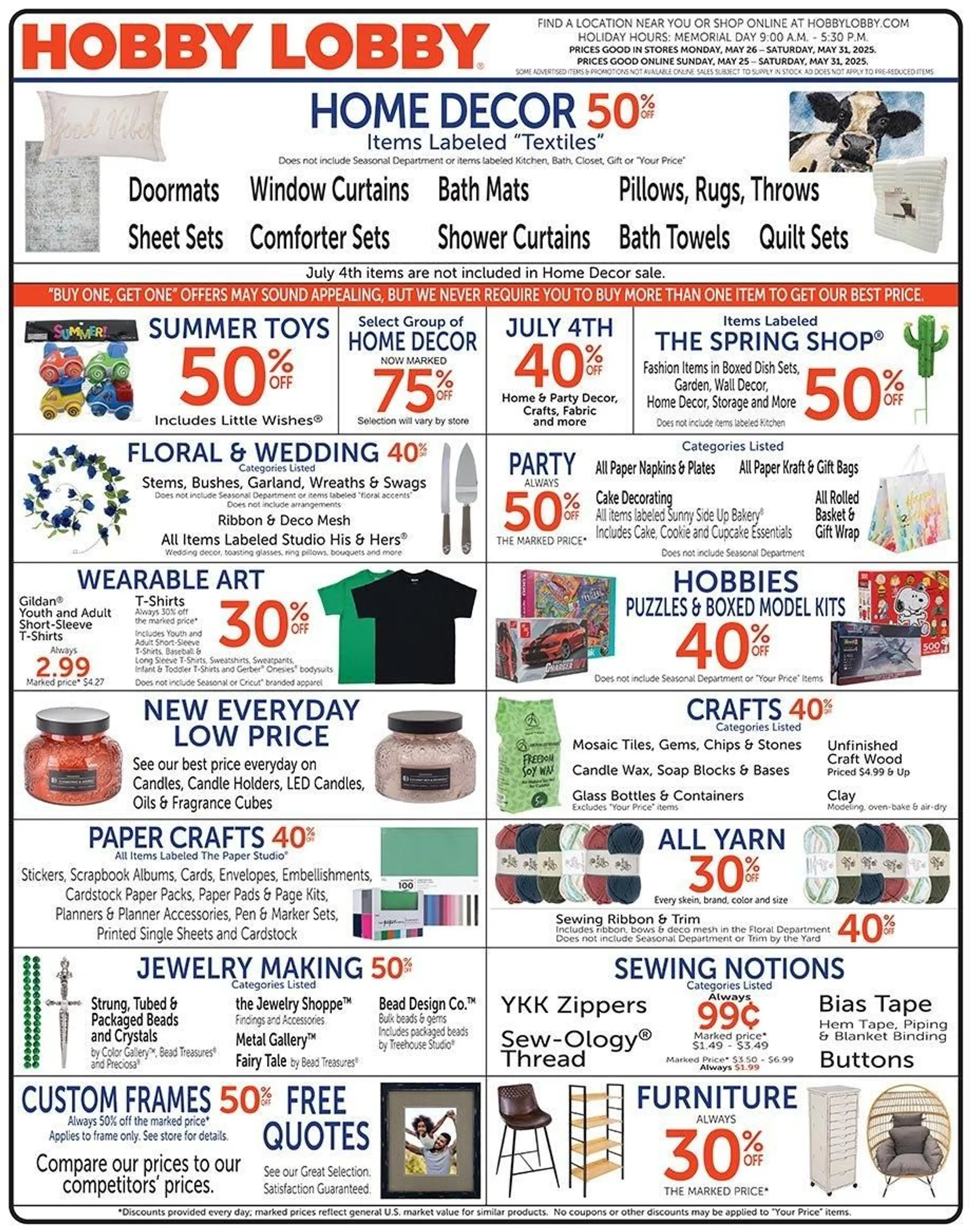Weekly ad Hobby Lobby Deals from May 26 to May 31 2025 - Page 