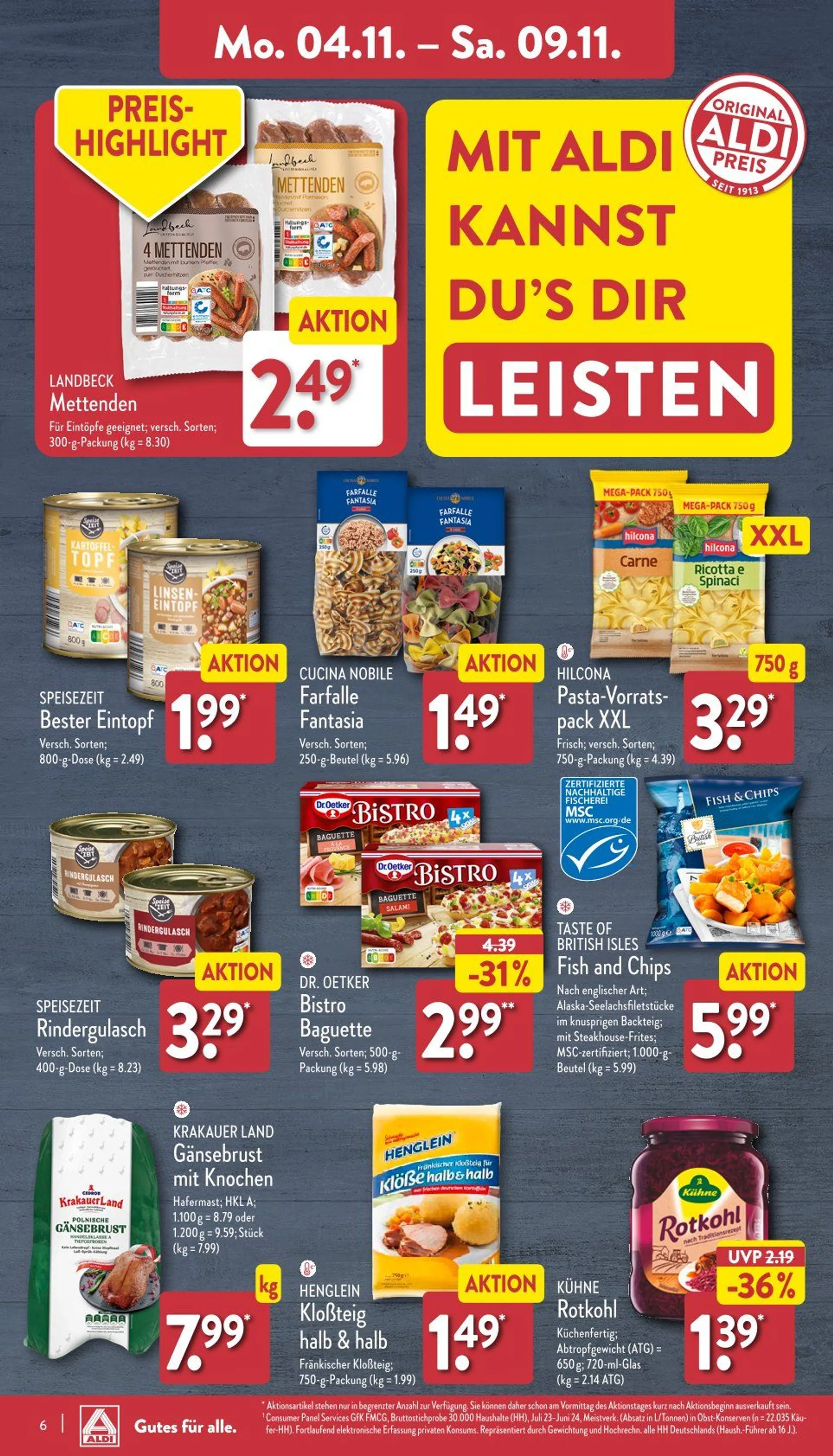 Aldi Nord Prospekt von 4. November bis 9. November 2024 - Prospekt seite 6