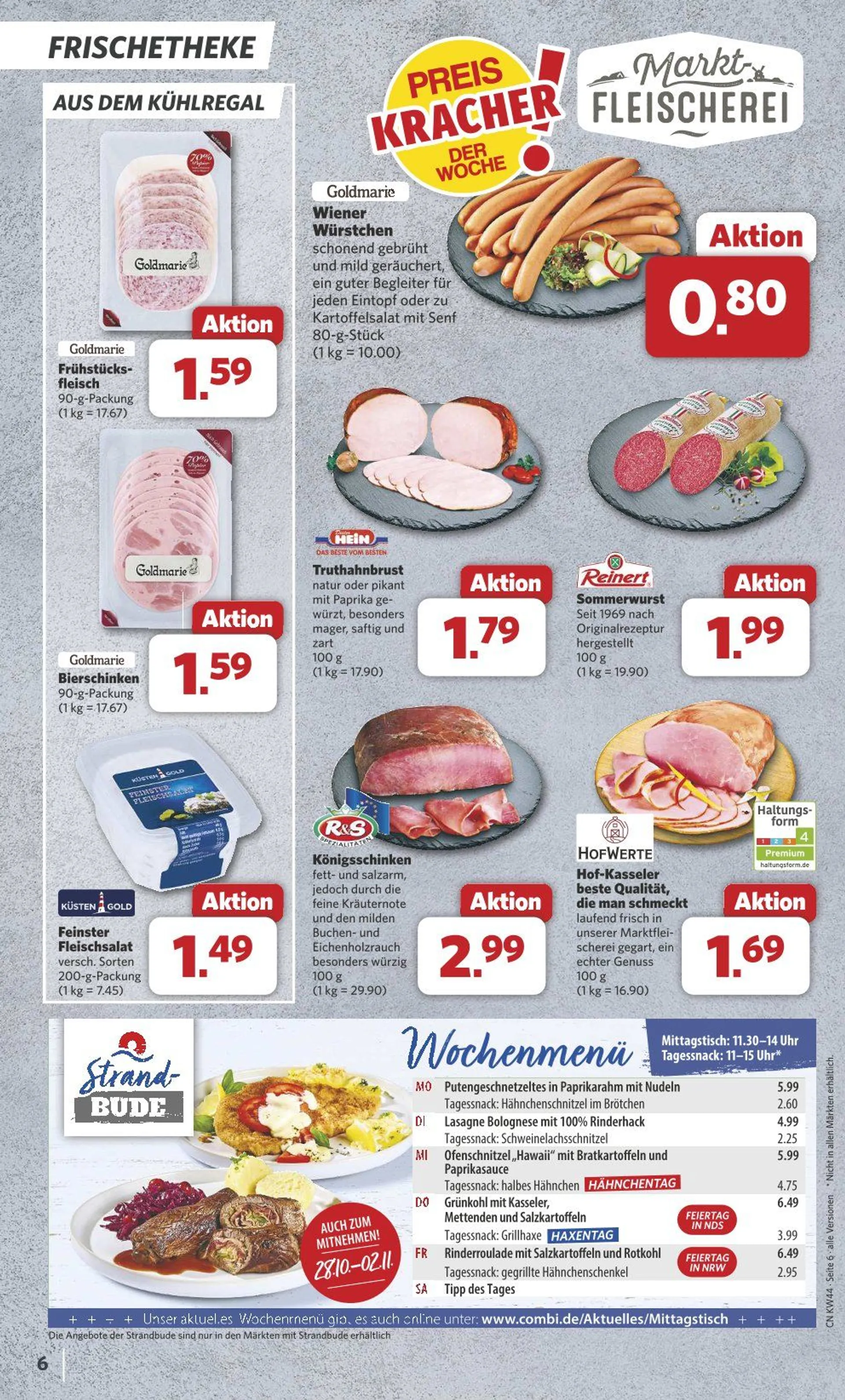 Combi Prospekts  von 28. Oktober bis 2. November 2024 - Prospekt seite 6