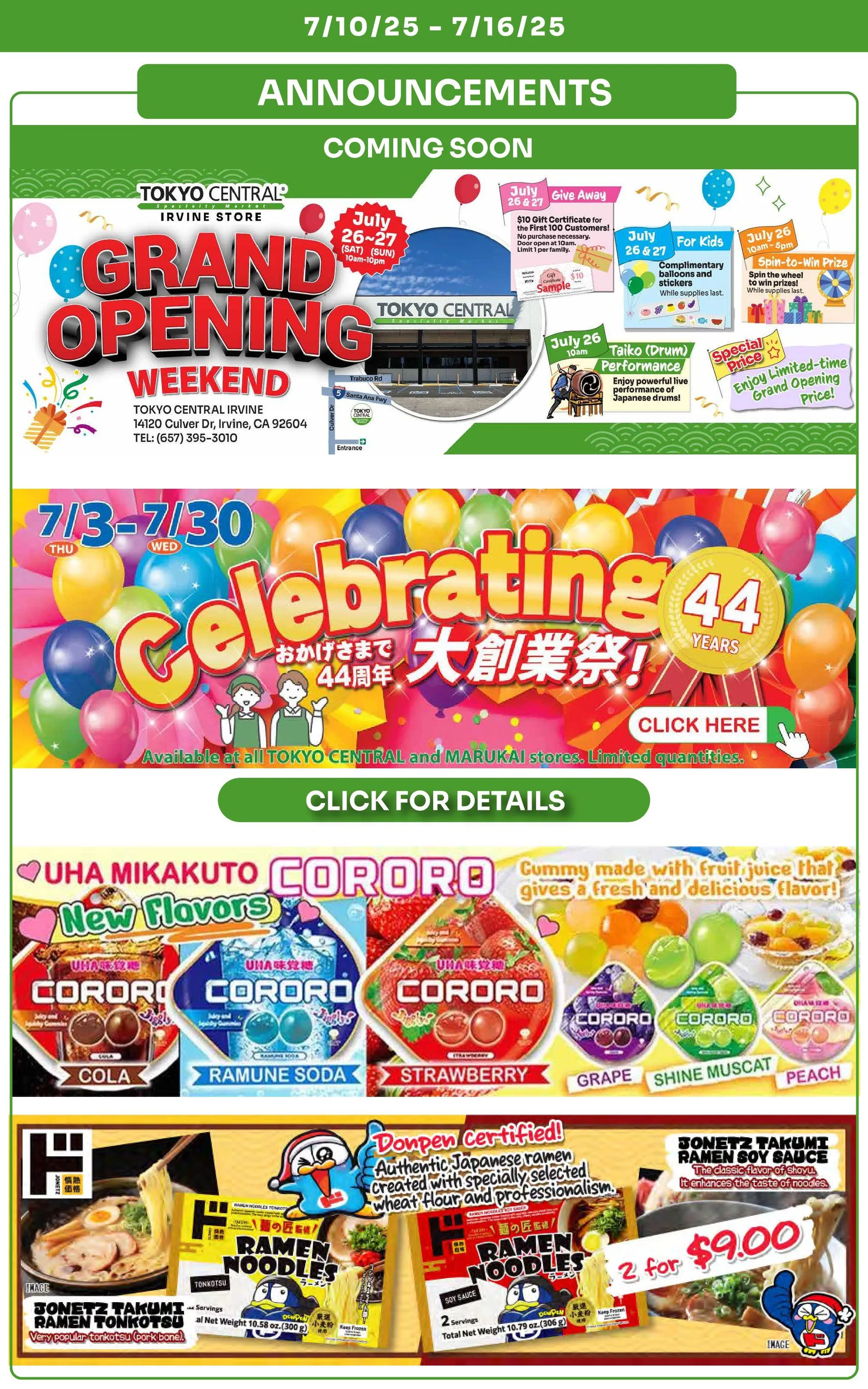 Weekly ad Tokyo Central Specialty Market Sales from July 10 to July 16 2025 - Page 7