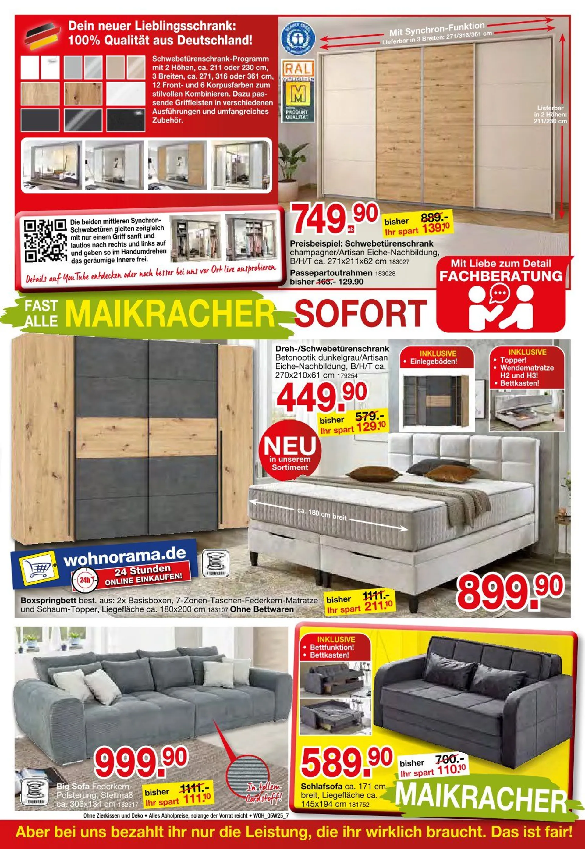 Wohnorama Angebote von 1. Mai bis 23. Mai 2025 - Prospekt seite 7