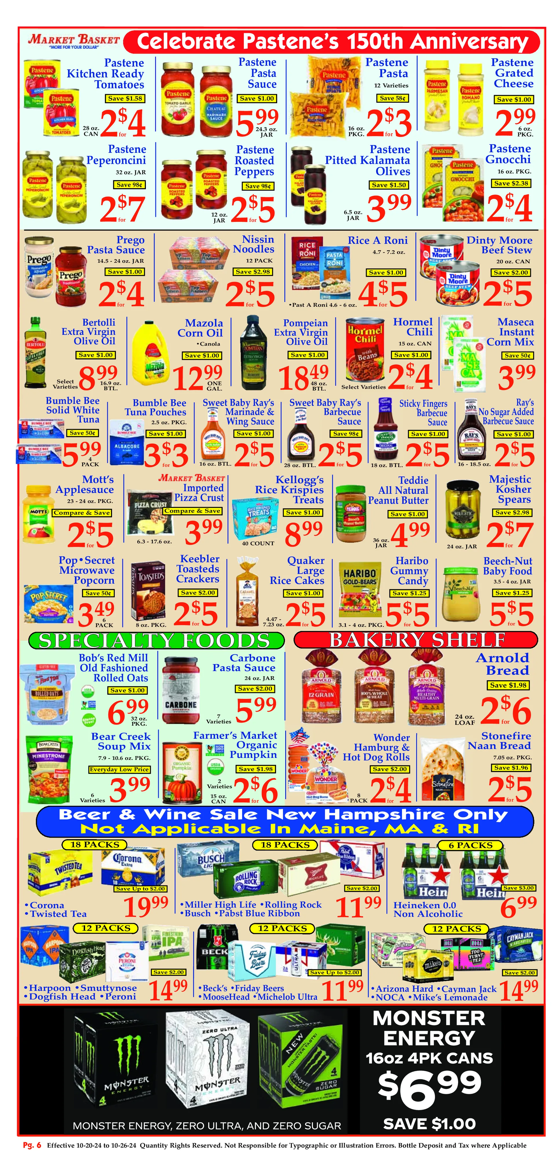 Weekly ad Market Basket sales from October 20 to October 26 2024 - Page 6