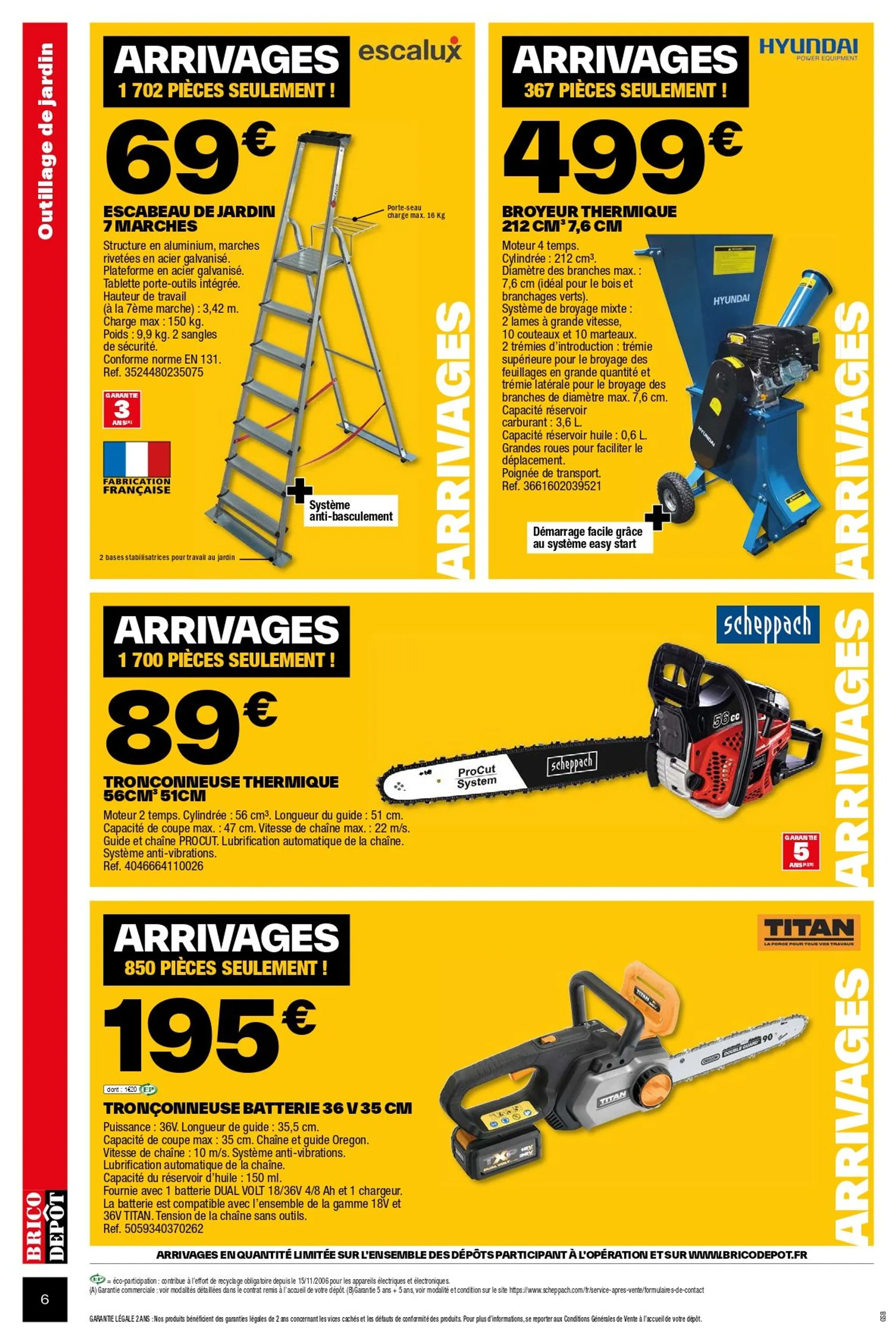 Brico Dépôt Offres de catalogue du 13 septembre au 26 septembre 2024 - Catalogue page 6