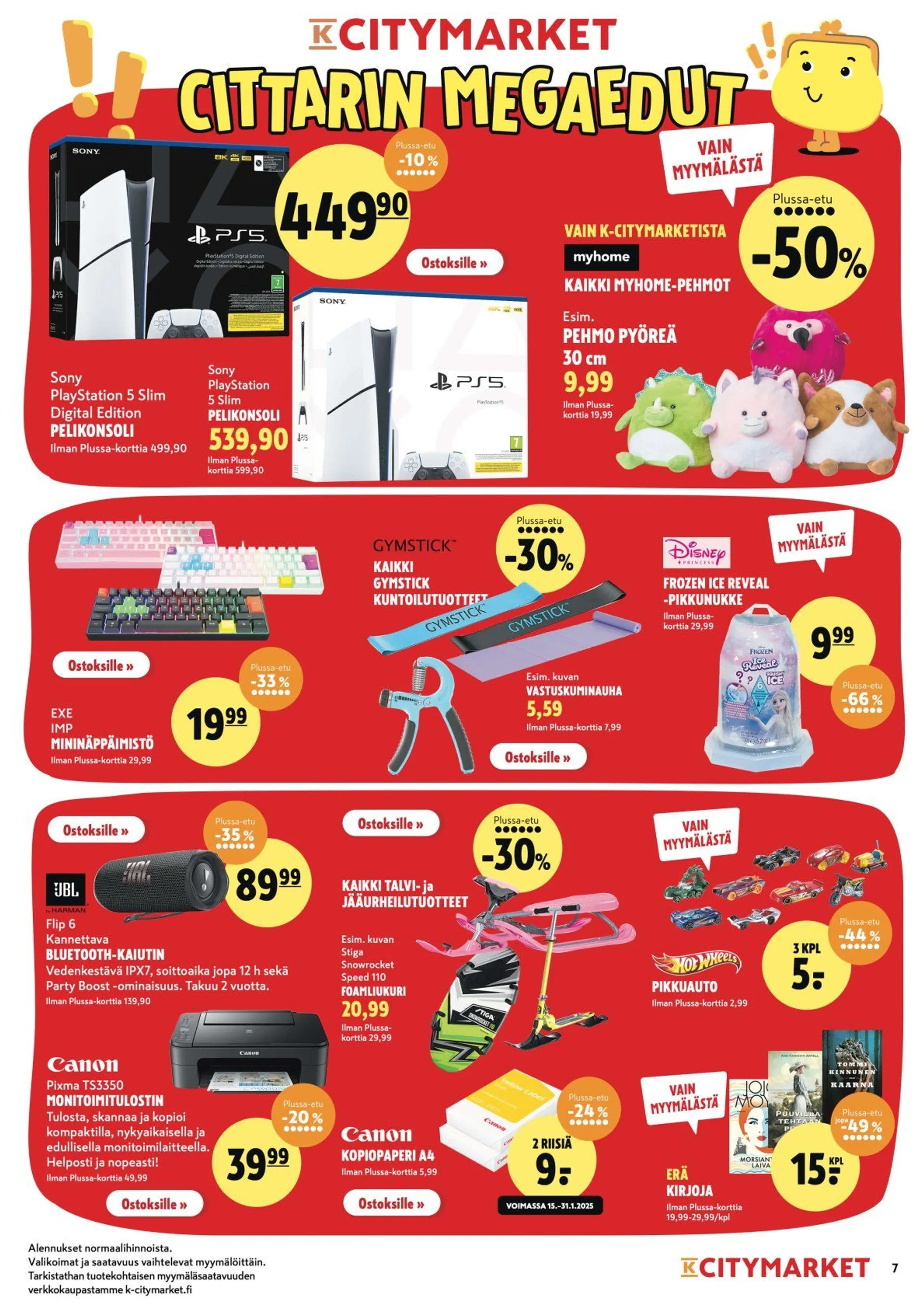 K-Citymarket tarjoukset voimassa alkaen 23. tammikuuta - 26. tammikuuta 2025 - Tarjouslehti sivu 7