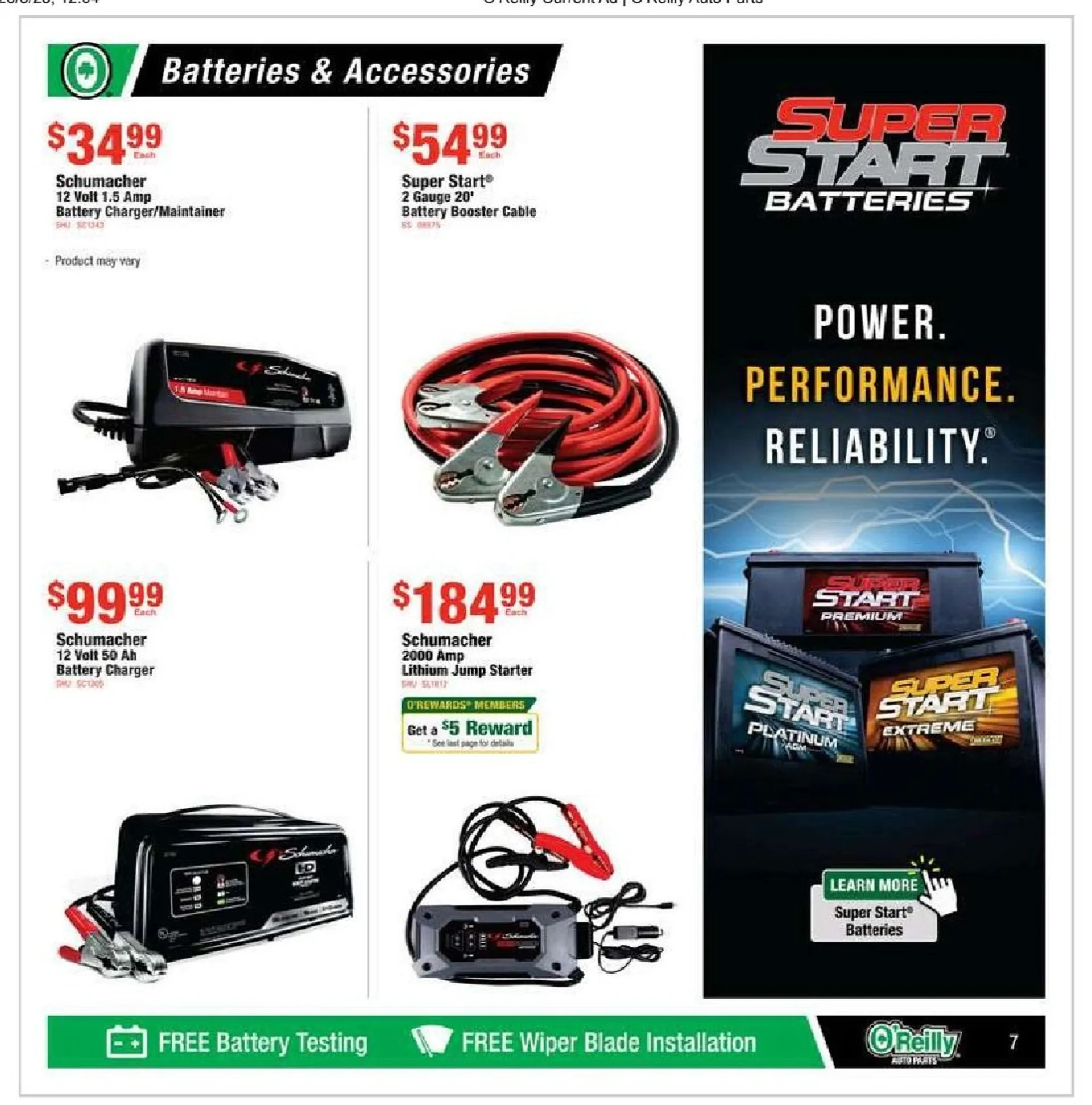 Weekly ad O'Reilly Auto Parts Deals from May 28 to June 24 2025 - Page 7