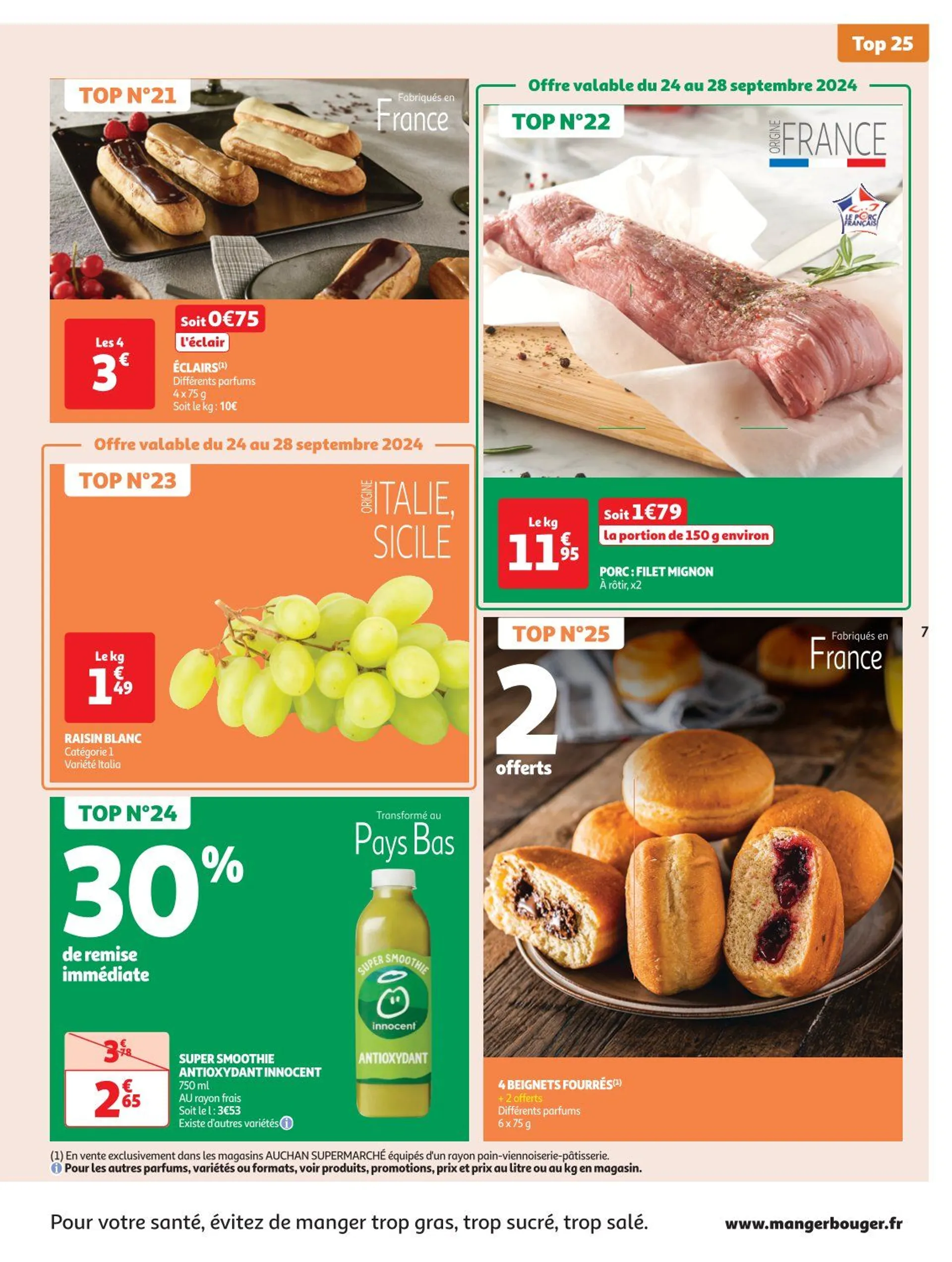 Auchan Offres de brochures du 24 septembre au 6 octobre 2024 - Catalogue page 7