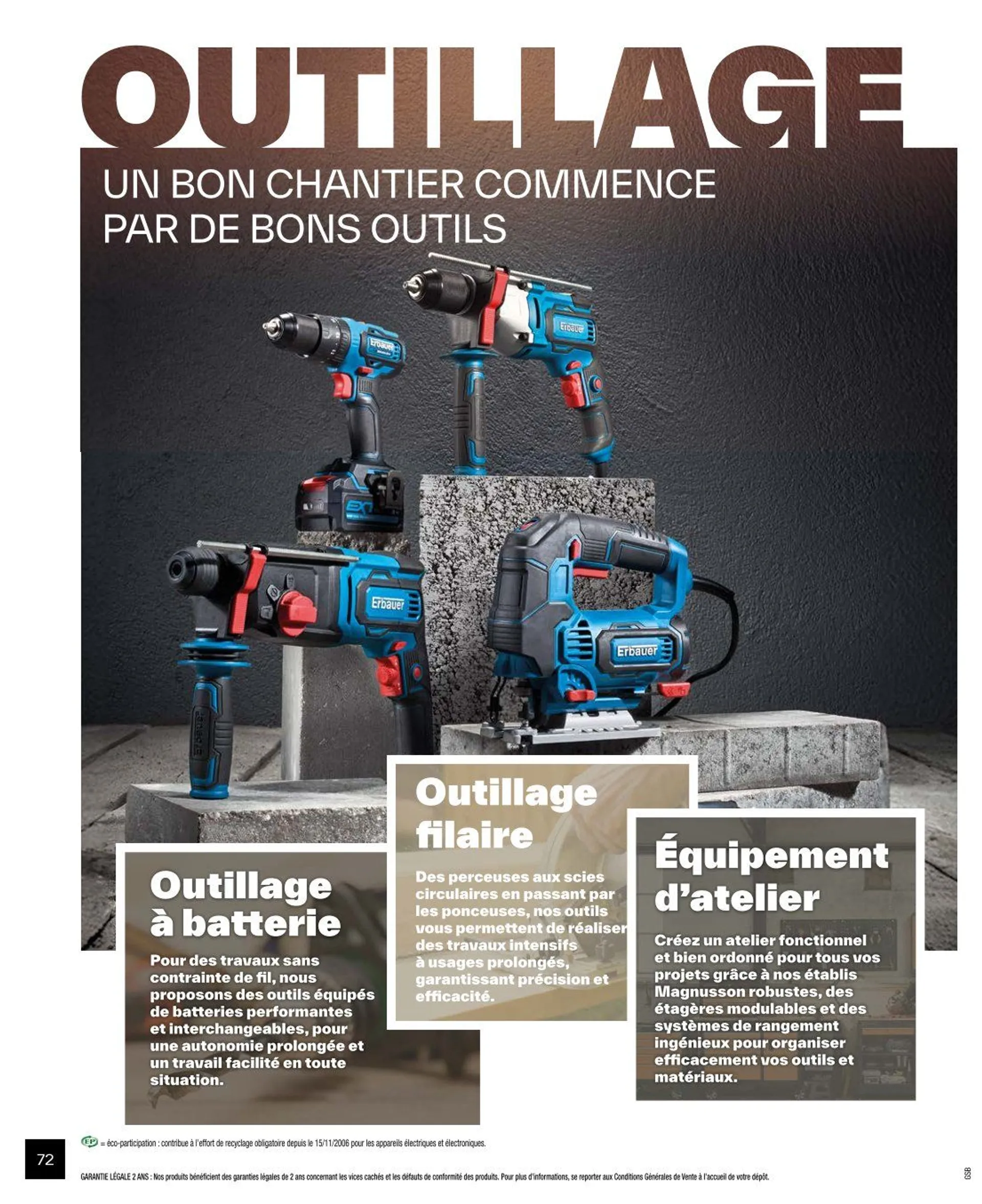 Brico Dépôt Brochures Offres du 4 octobre au 5 décembre 2024 - Catalogue page 72