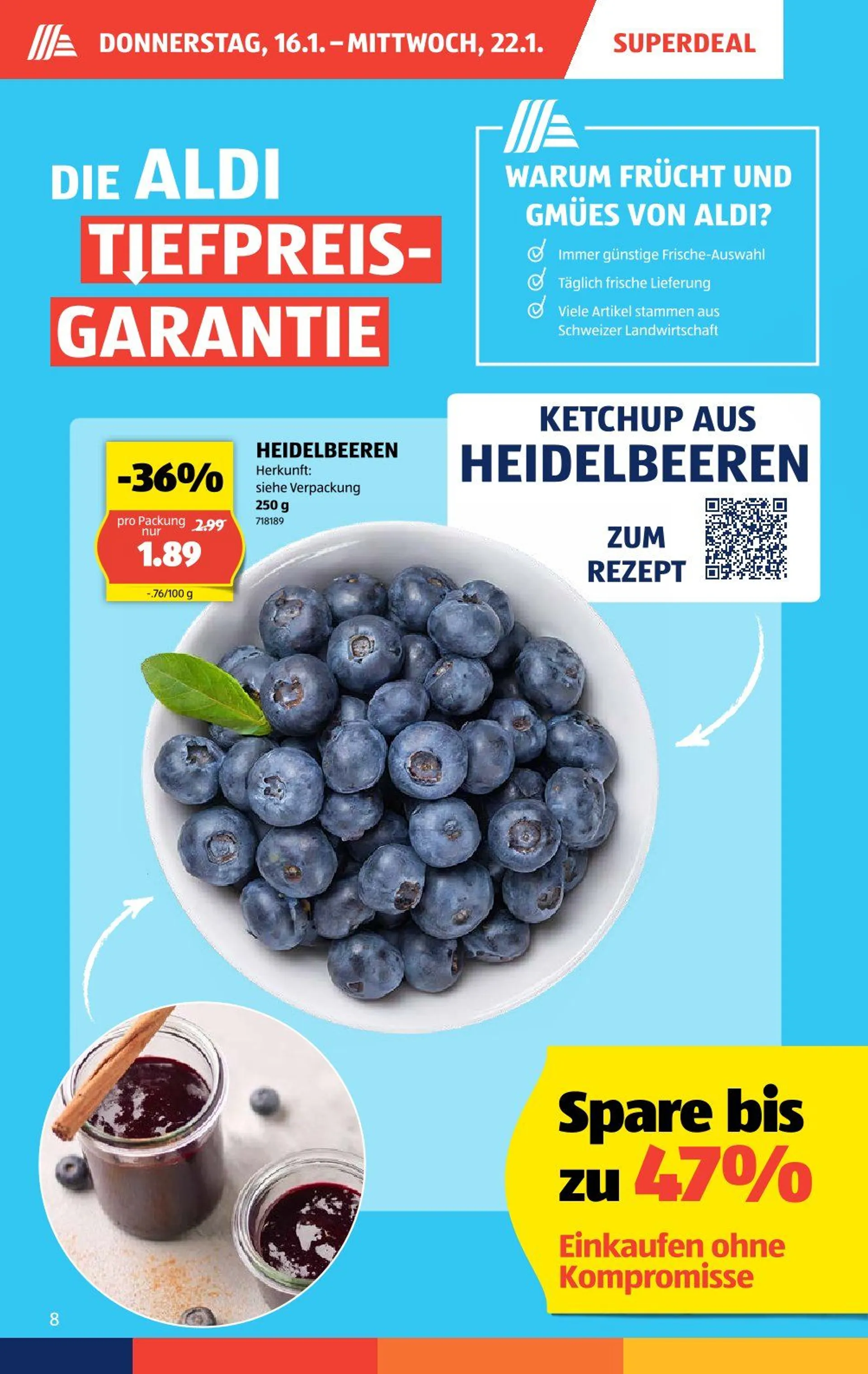 Aldi Prospekte von 16. Januar bis 22. Januar 2025 - Prospekt seite  8