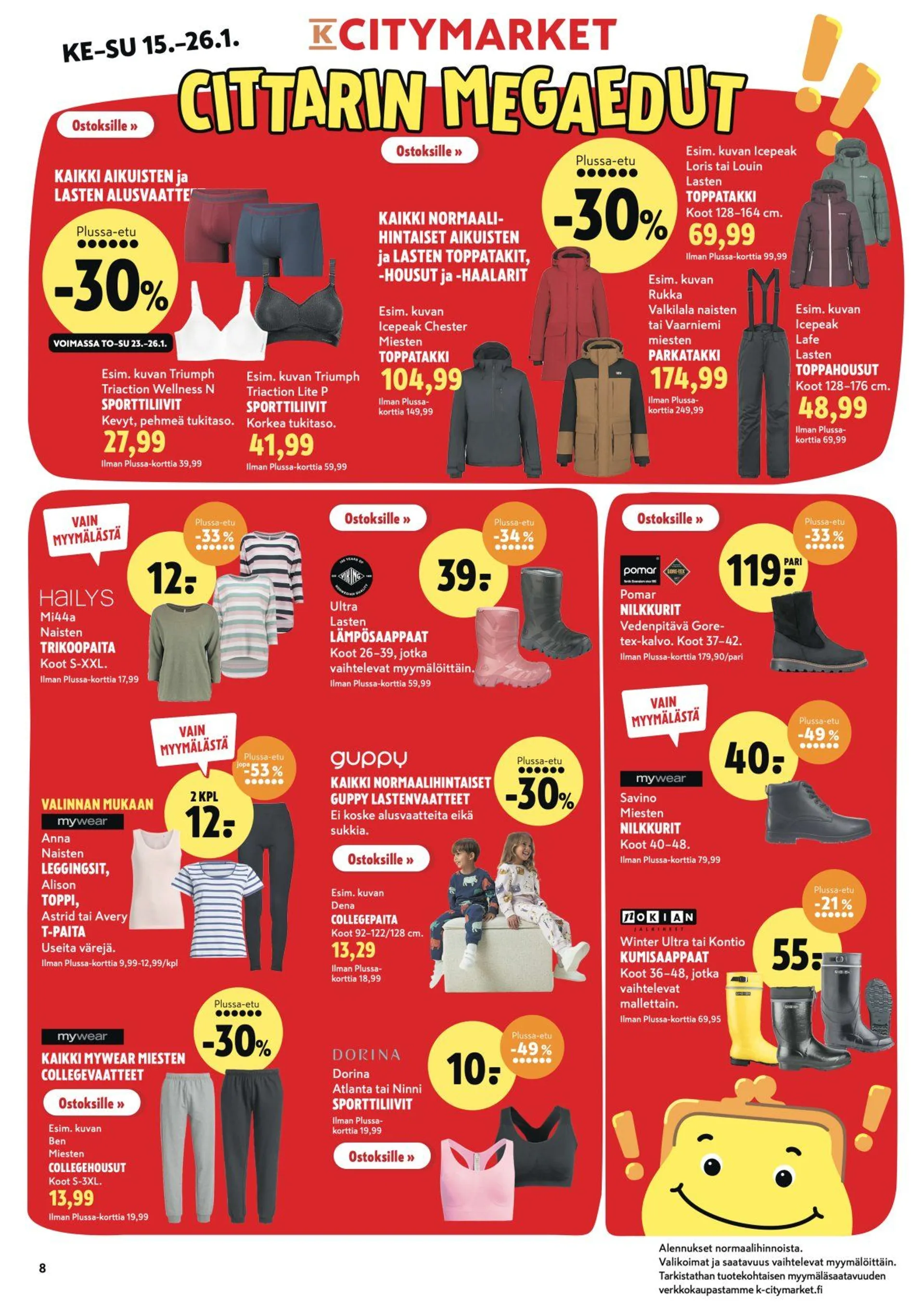 K-Citymarket tarjoukset voimassa alkaen 23. tammikuuta - 26. tammikuuta 2025 - Tarjouslehti sivu 8