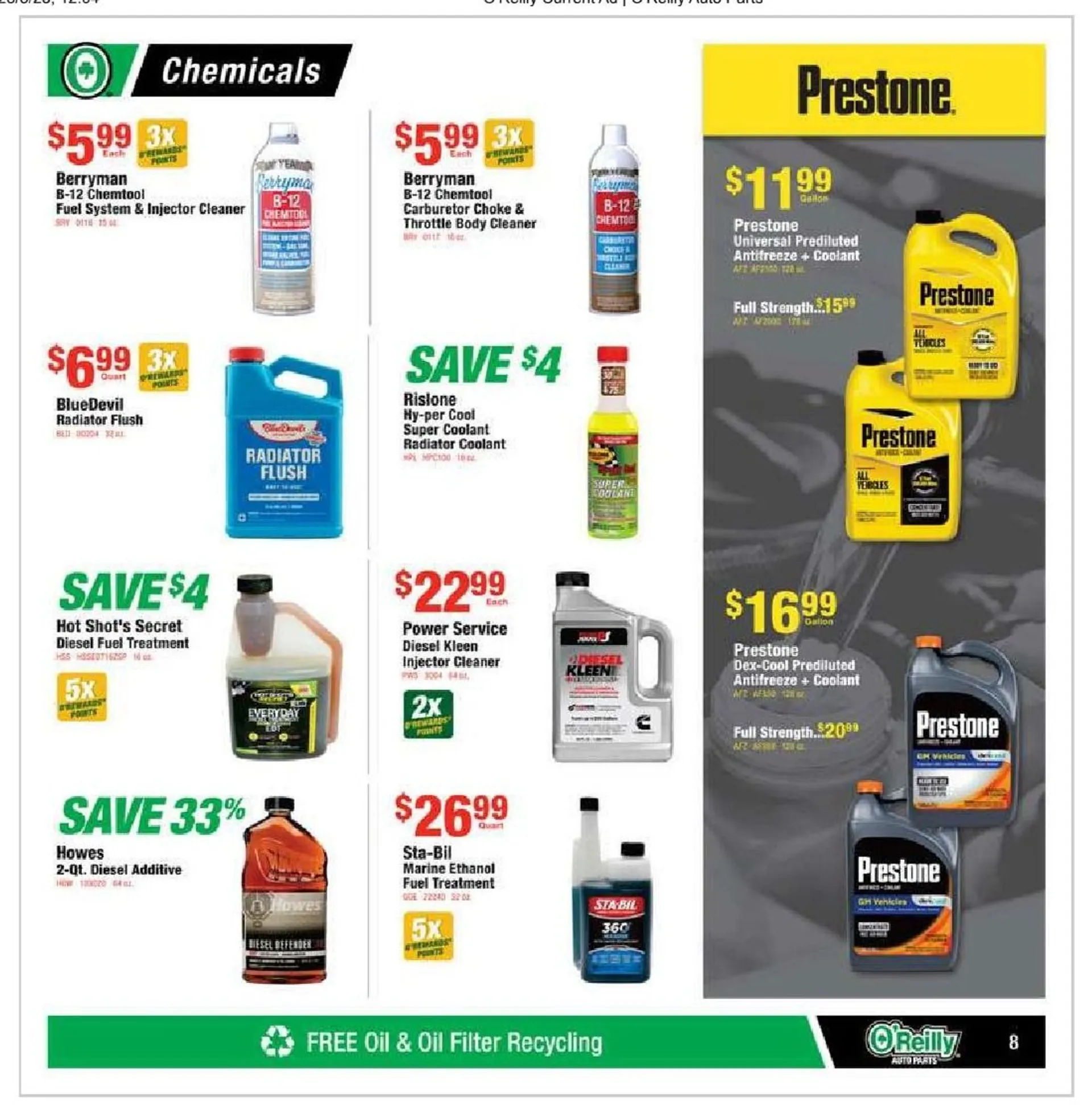 Weekly ad O'Reilly Auto Parts Deals from May 28 to June 24 2025 - Page 8