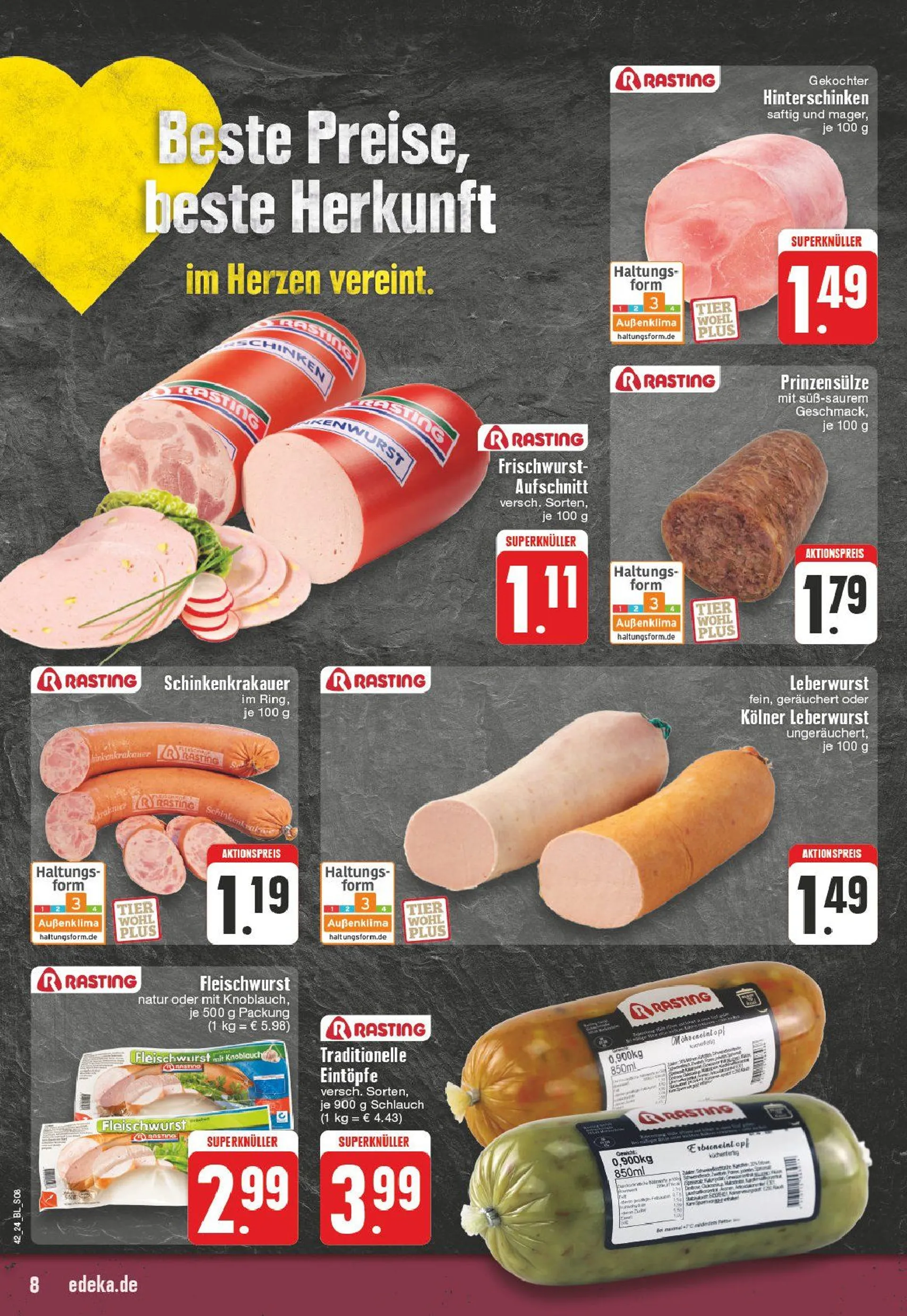 Edeka Prospekt von 14. Oktober bis 19. Oktober 2024 - Prospekt seite 8