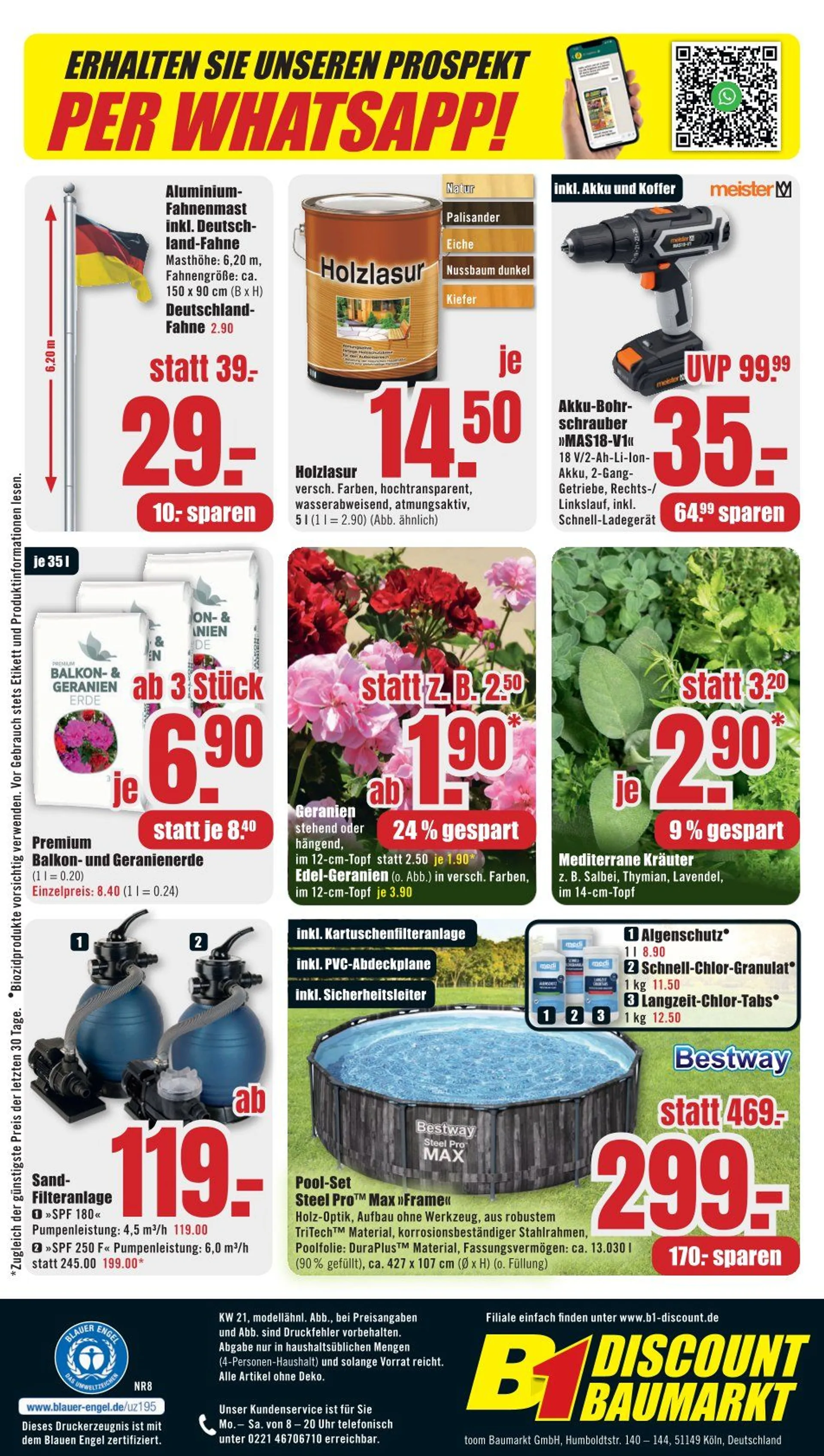 B1 Discount Baumarkt Prospekt von 17. Mai bis 23. Mai 2025 - Prospekt seite 8