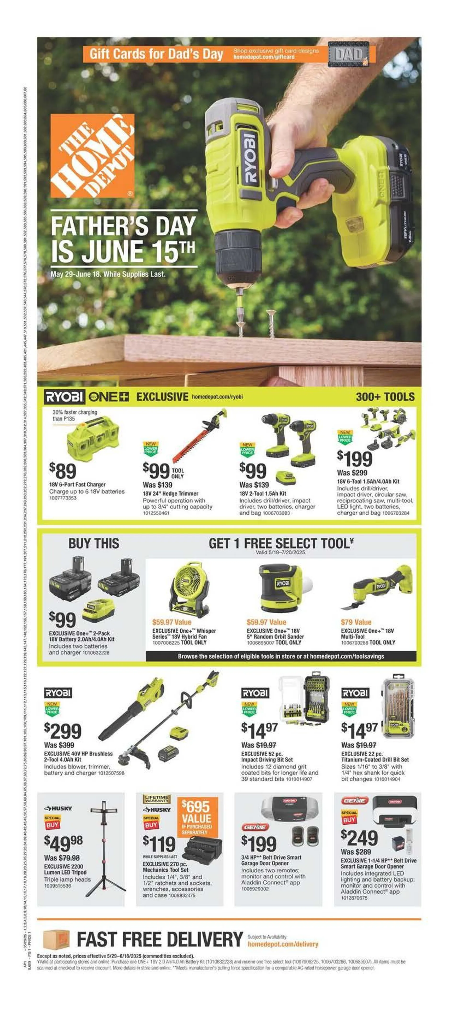 Weekly ad The Home Depot Sales from May 29 to June 18 2025 - Page 1