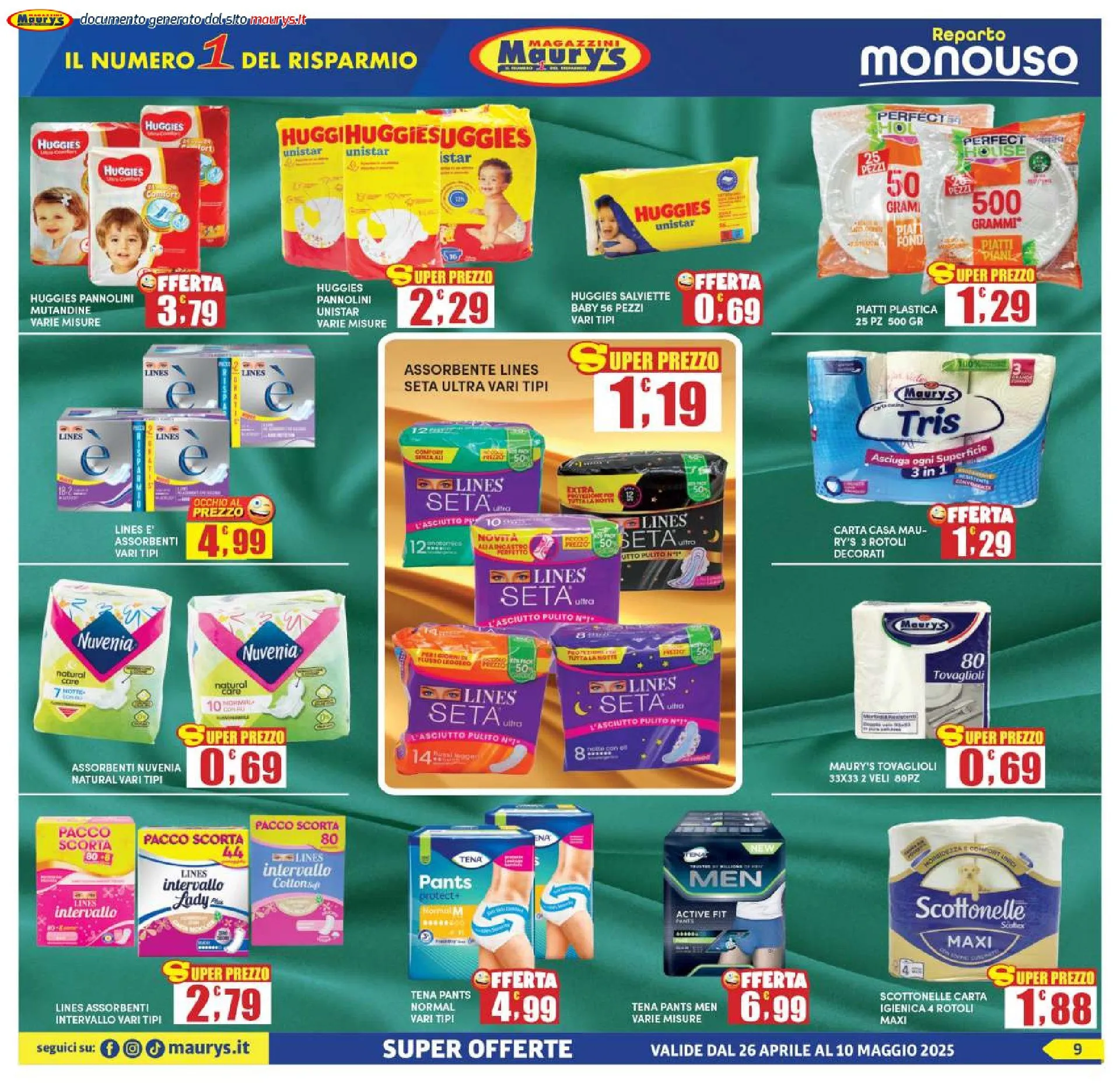 Volantini Maury's da 26 aprile a 11 maggio di 2025 - Pagina del volantino 9