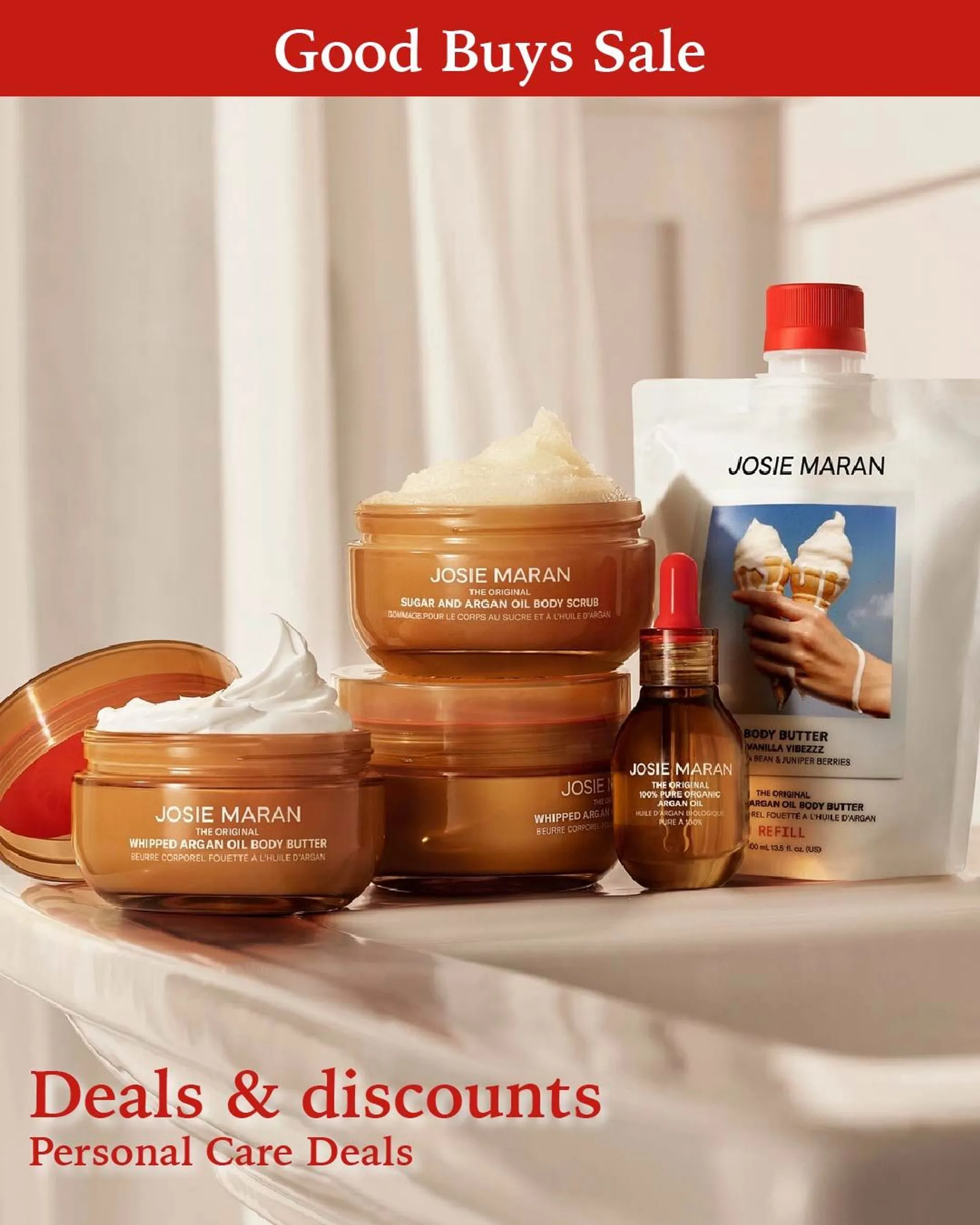 Weekly ad Josie Maran Personal Care Deals from April 20 to May 5 2025 - Page 