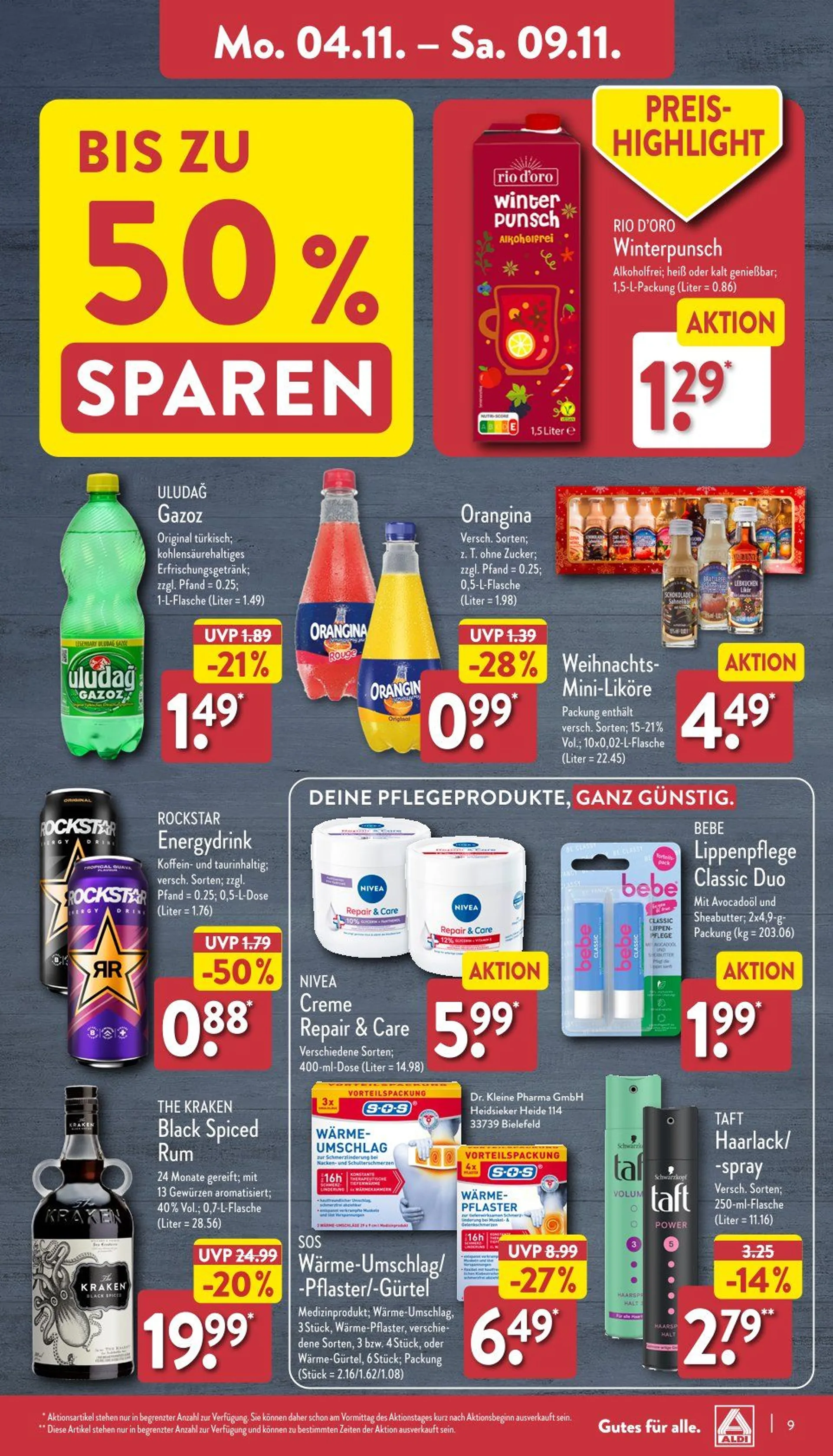 Aldi Nord Prospekt von 4. November bis 11. November 2024 - Prospekt seite 9