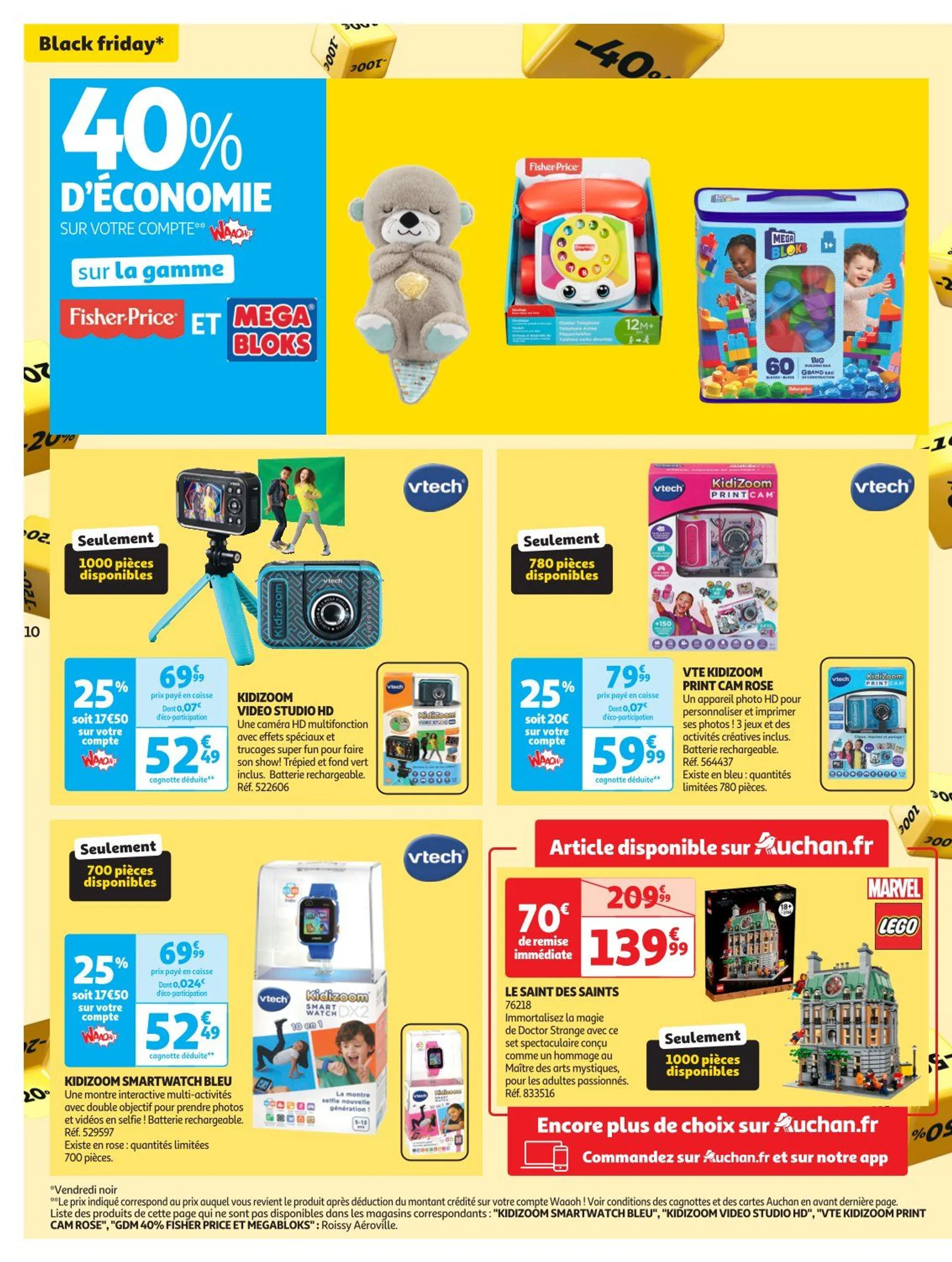 Auchan BLACK FRIDAY  du 29 novembre au 1 décembre 2024 - Catalogue page 10