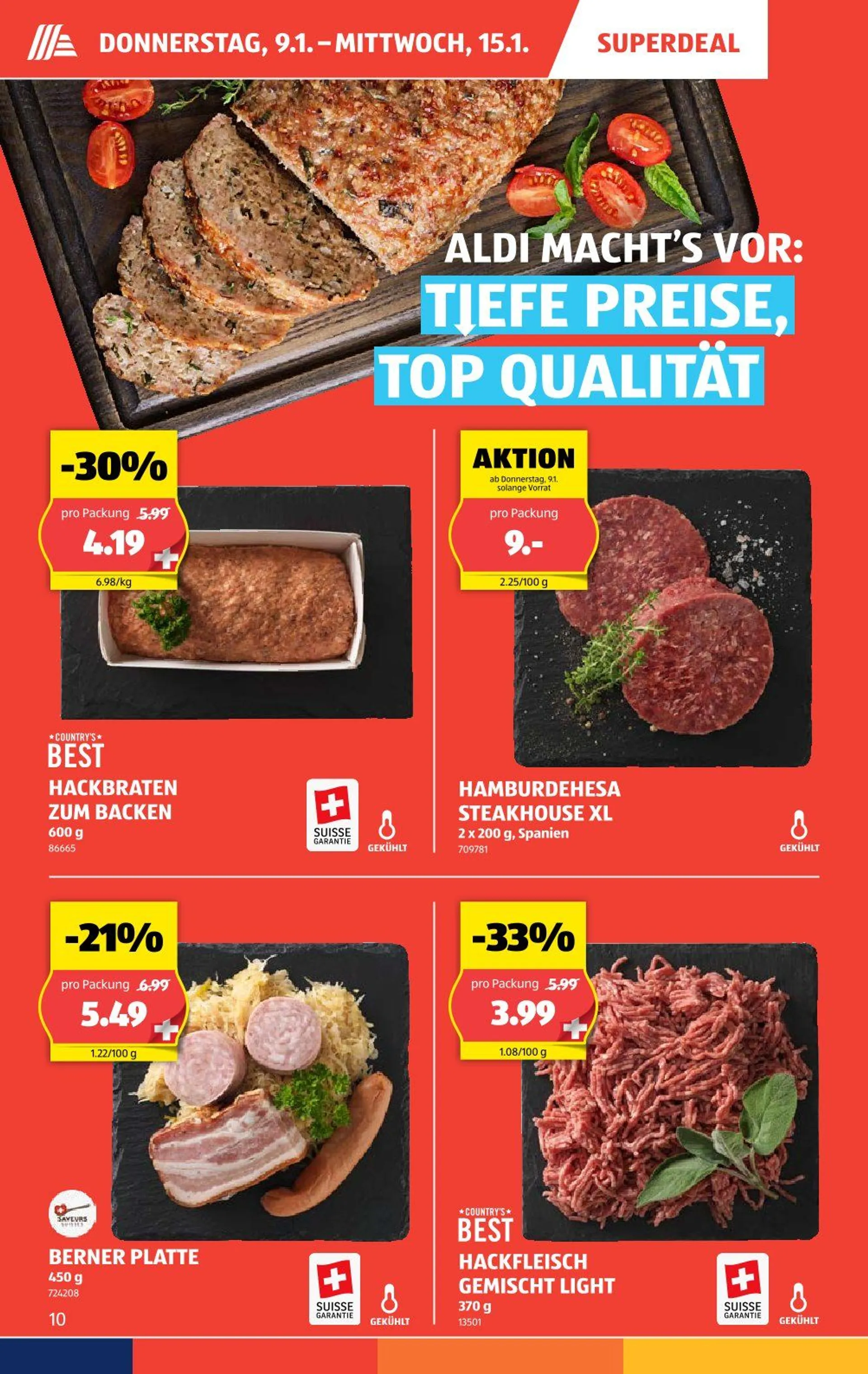 Aldi Prospekte von 16. Januar bis 22. Januar 2025 - Prospekt seite  10