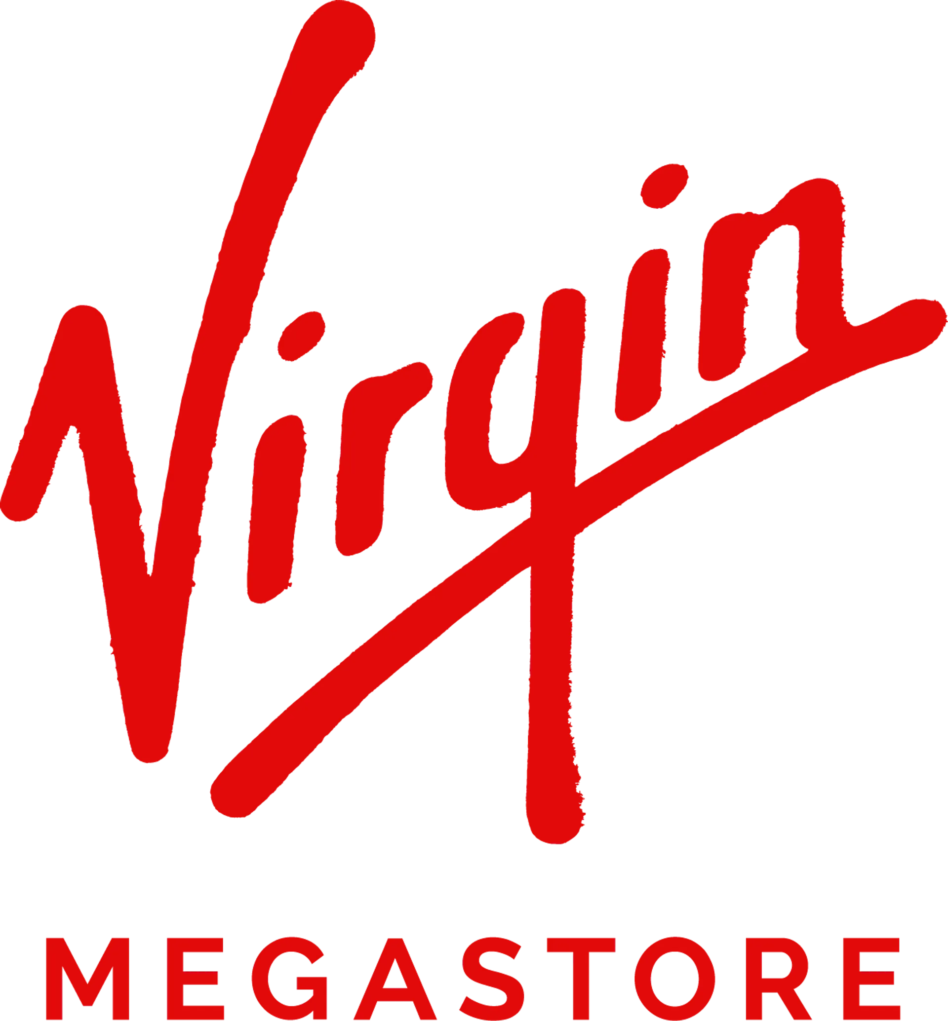 VIRGIN MEGASTORE logo. Current catalogue