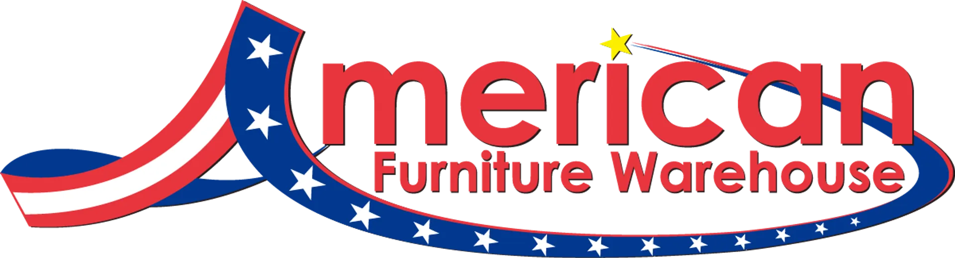 AMERICAN FURNITURE WAREHOUSE logo. Current weekly ad