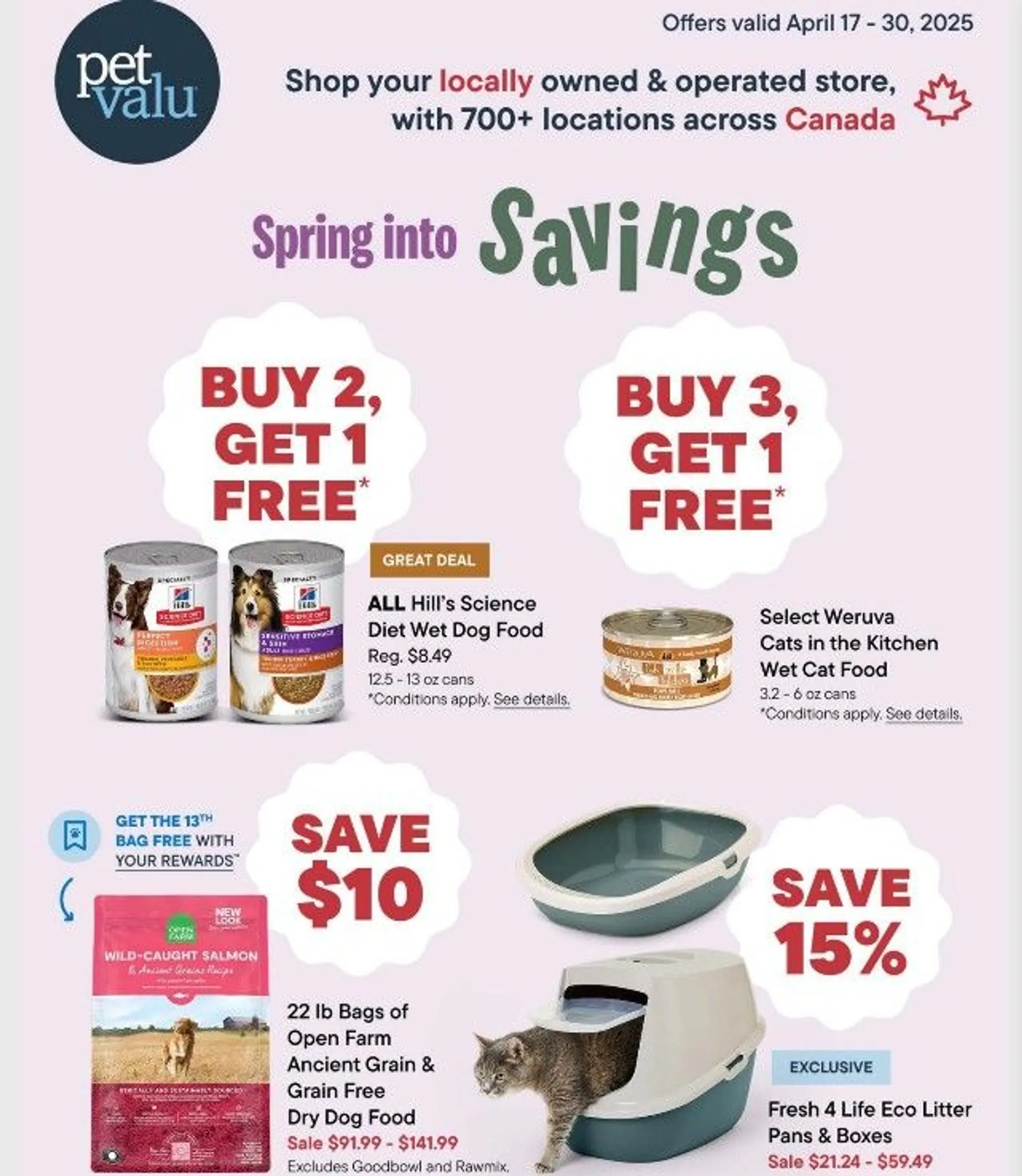 Pet Valu  Sales from April 17 to April 30 2025 - flyer page 