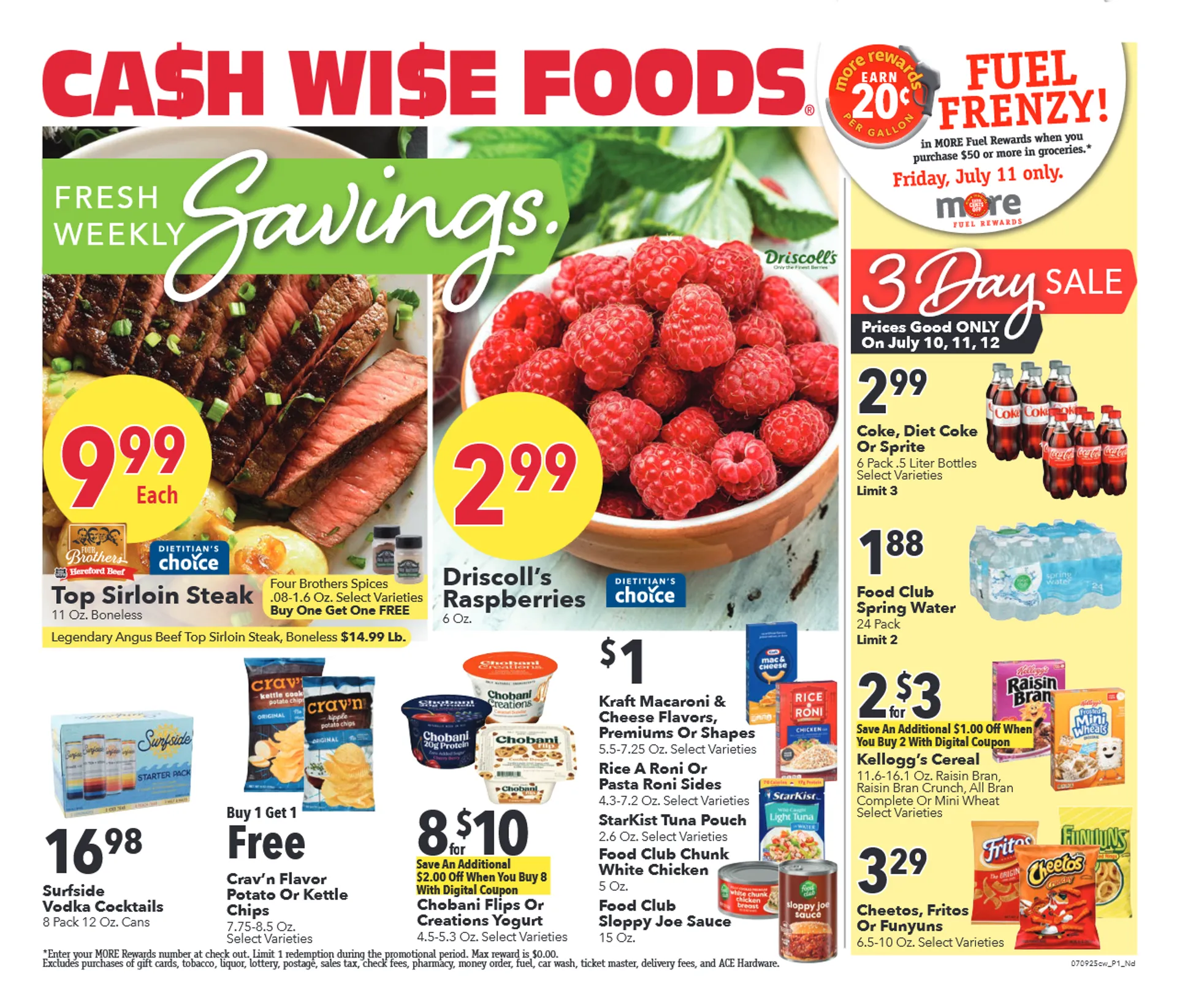 Weekly ad Cash Wise Sales from July 9 to July 15 2025 - Page 1