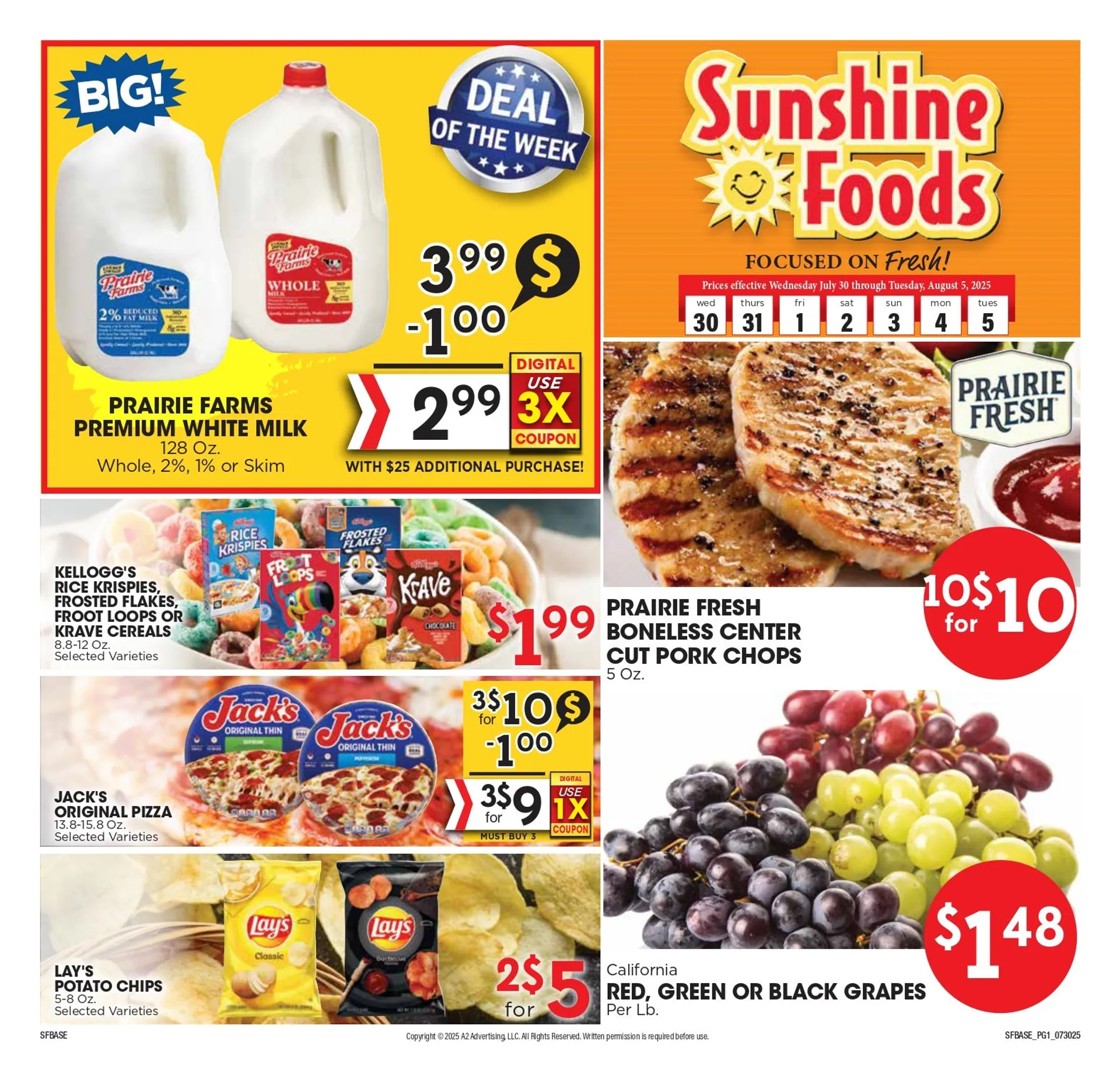 Weekly ad Sunshine Foods Sales from July 30 to August 5 2025 - Page 1