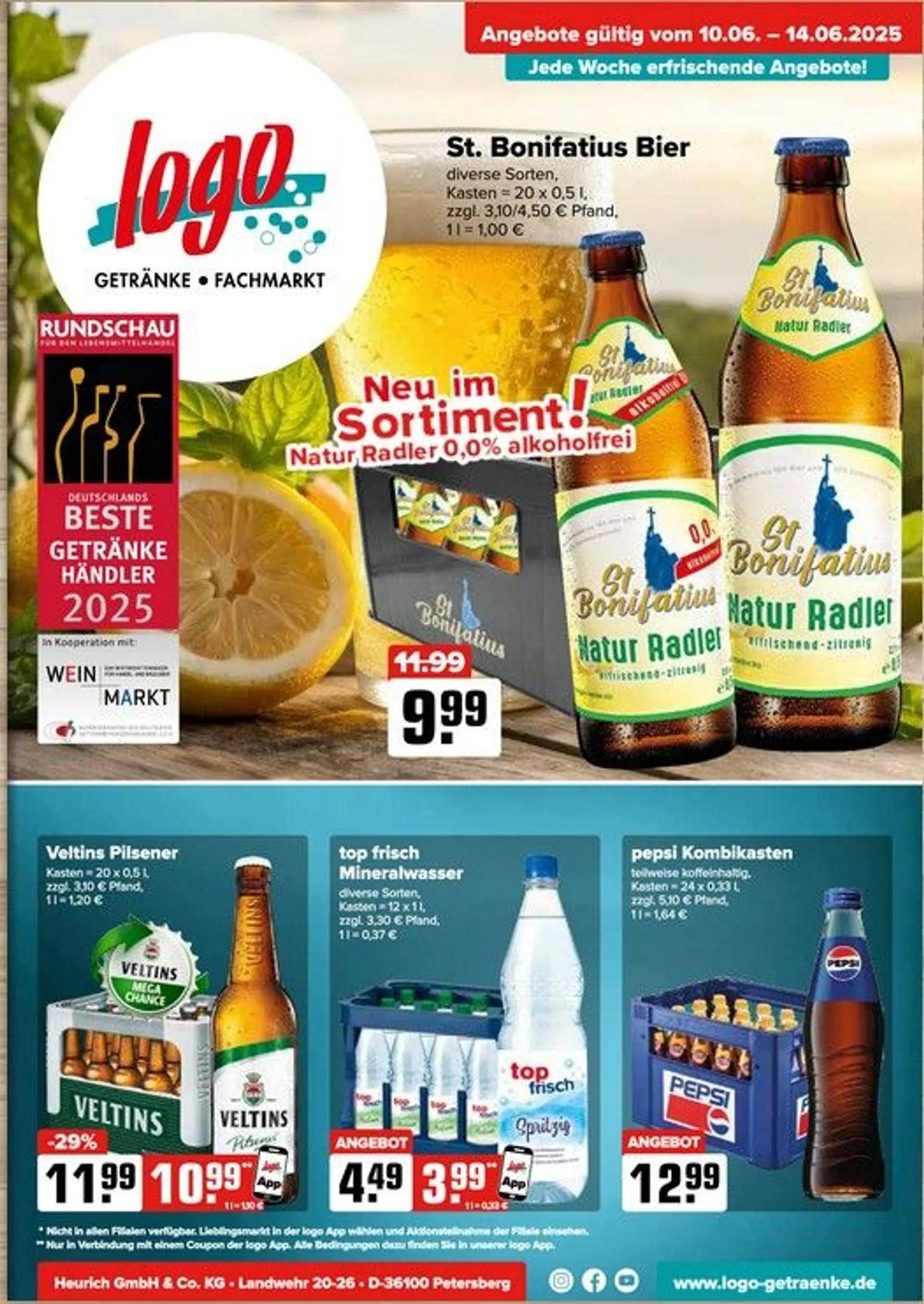 Logo Getränkemarkt Prospekte von 10. Juni bis 14. Juni 2025 - Prospekt seite 1
