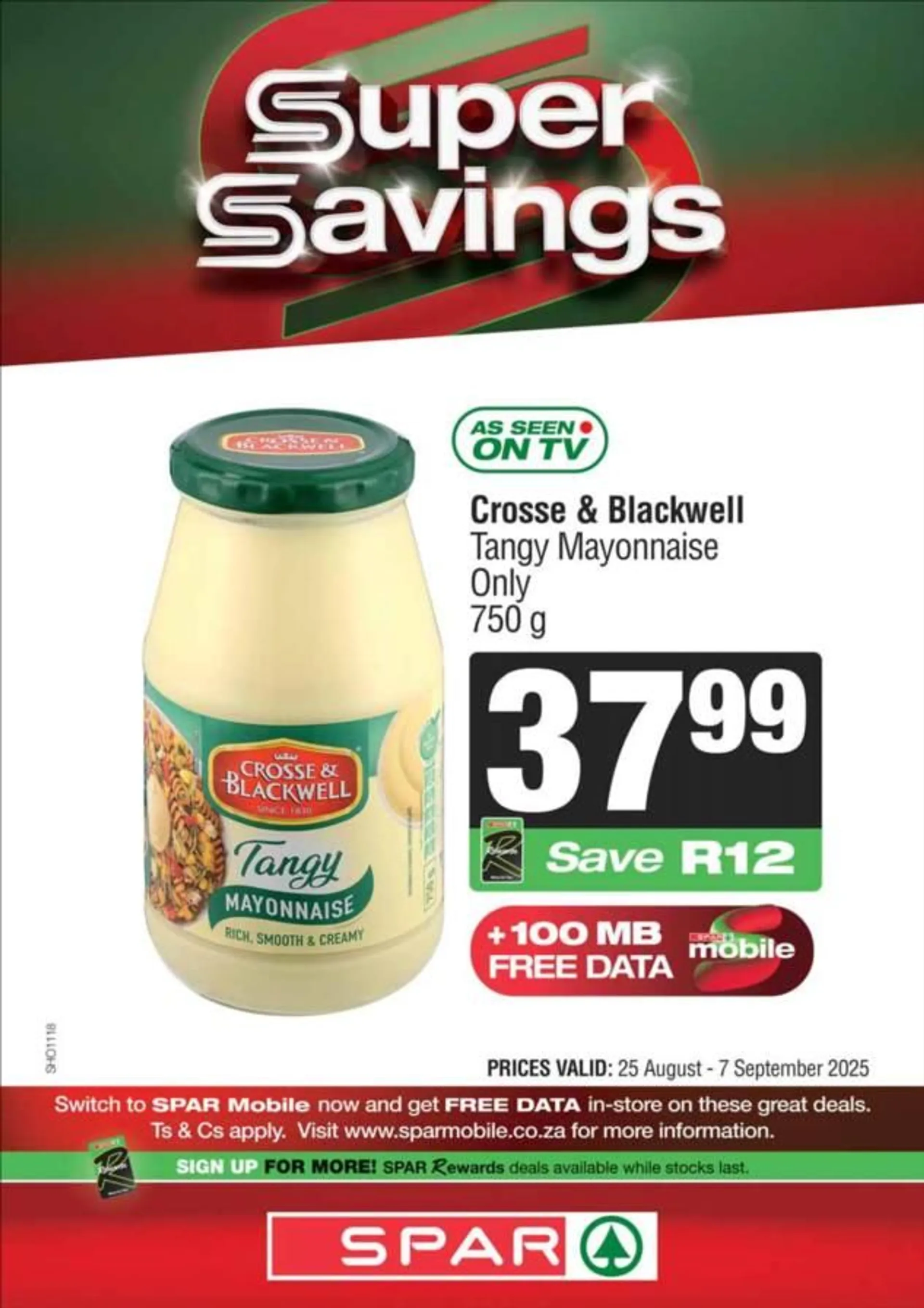 SPAR weekly ads - 25 August 7 September 2025
