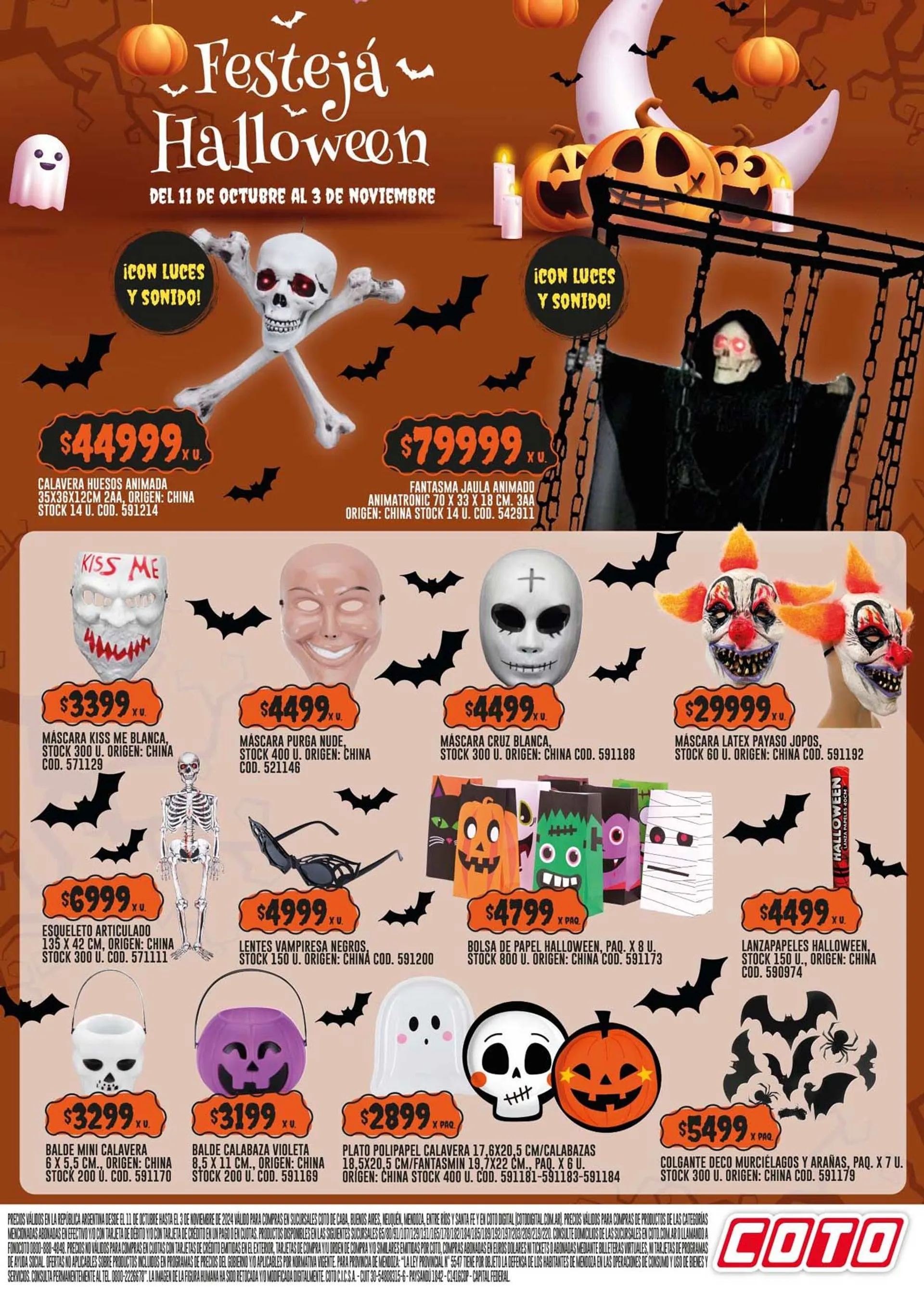 Ofertas de Coto Ofertas de Halloween  14 de octubre al 3 de noviembre 2024 - Página  del catálogo