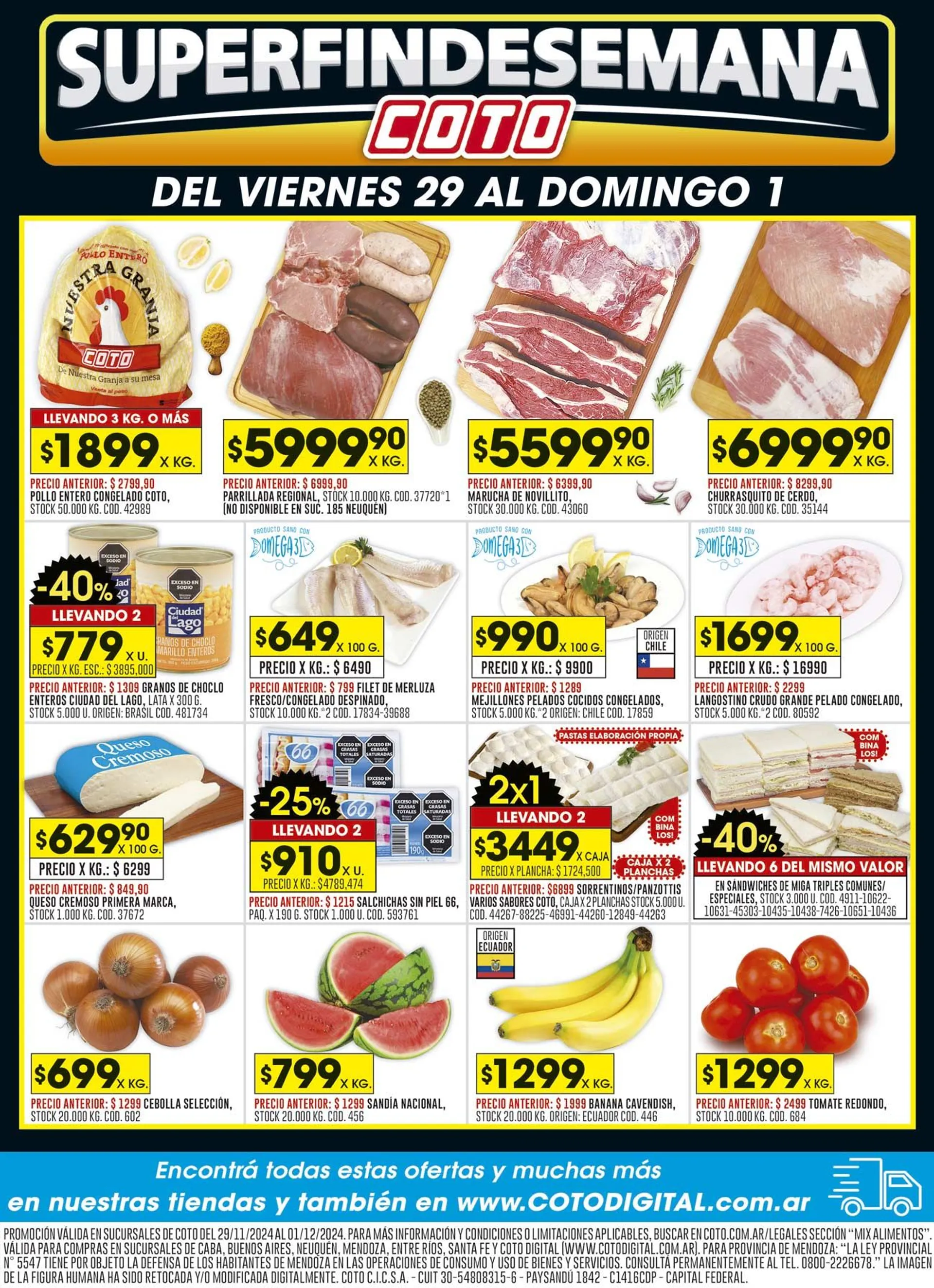 Ofertas de Coto Ofertas y descuentos! 29 de noviembre al 1 de diciembre 2024 - Página 1 del catálogo