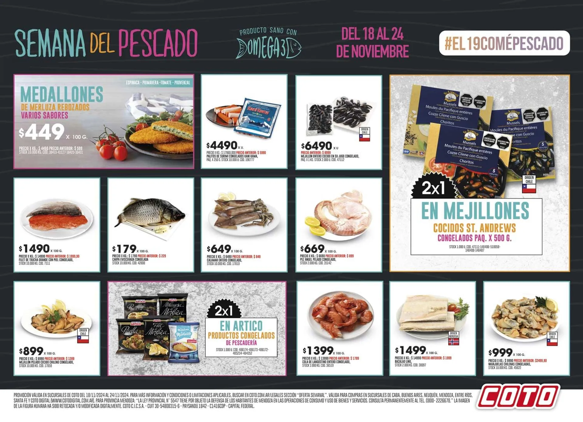 Ofertas de Coto Semana del Pescado 18 de noviembre al 24 de noviembre 2024 - Página  del catálogo