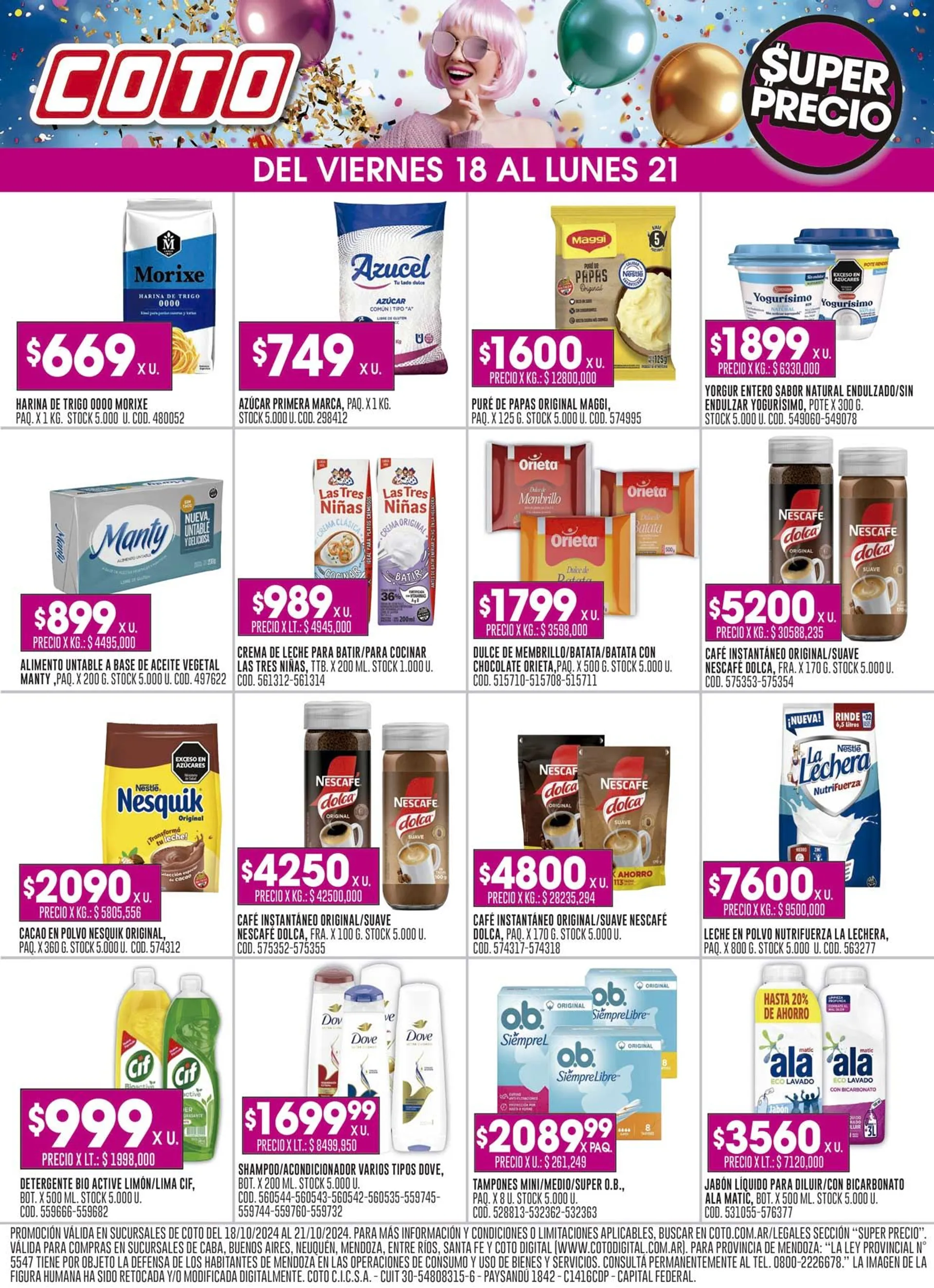 Ofertas de Coto Super Precio 21 de octubre al 22 de octubre 2024 - Página 1 del catálogo