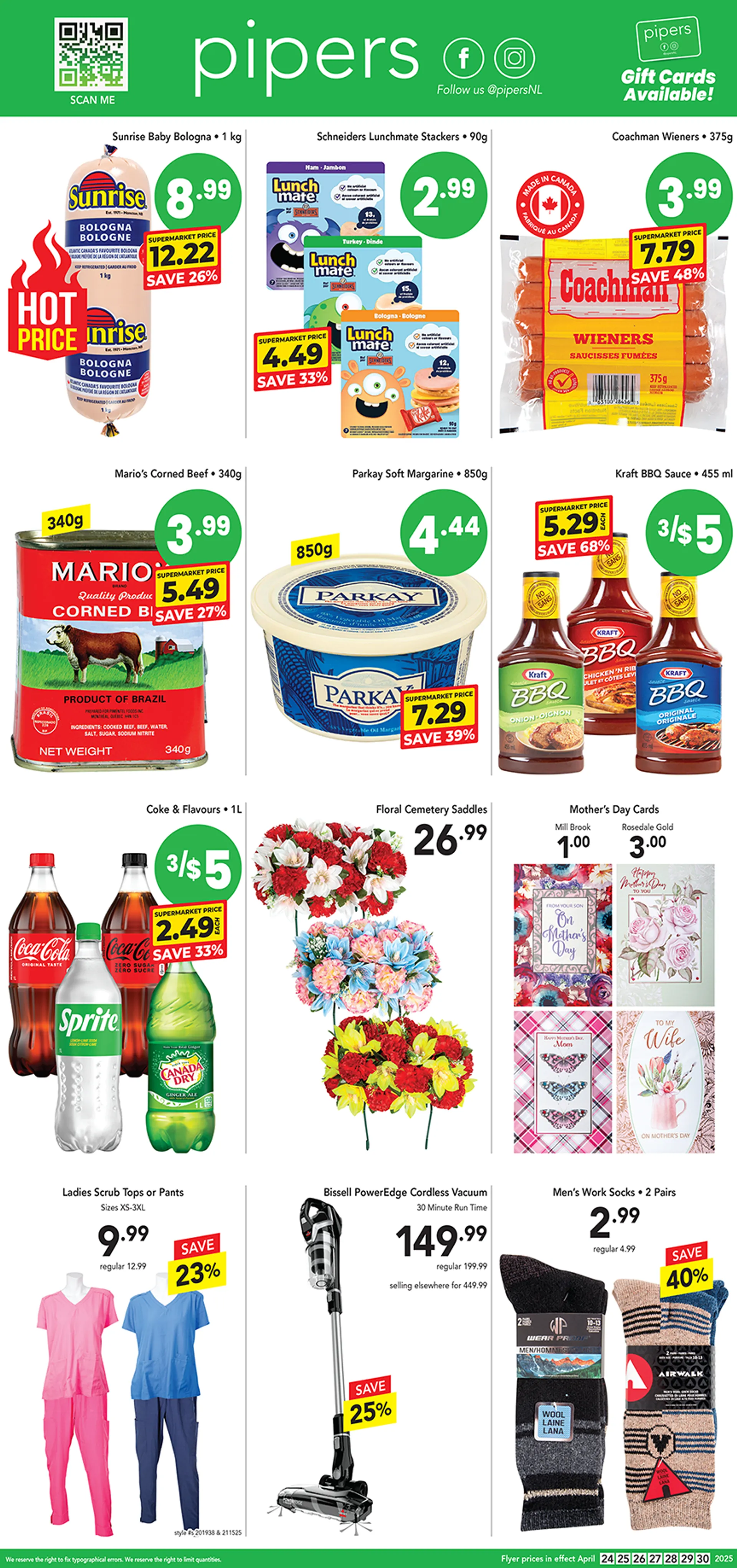 Pipers Sales from April 24 to April 30 2025 - flyer page 