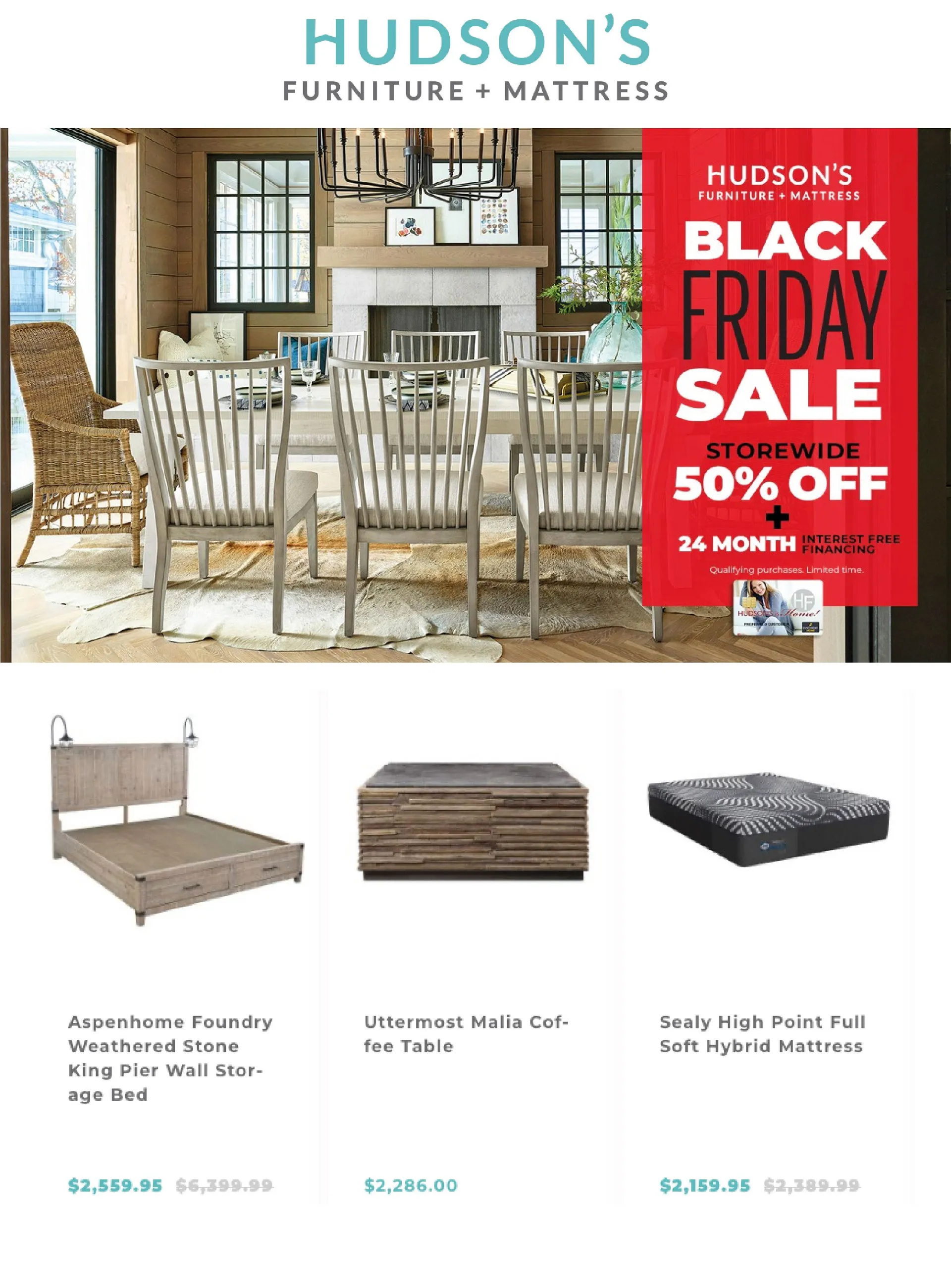 Weekly ad Hudson's Furniture Sales from November 20 to December 5 2024 - Page 