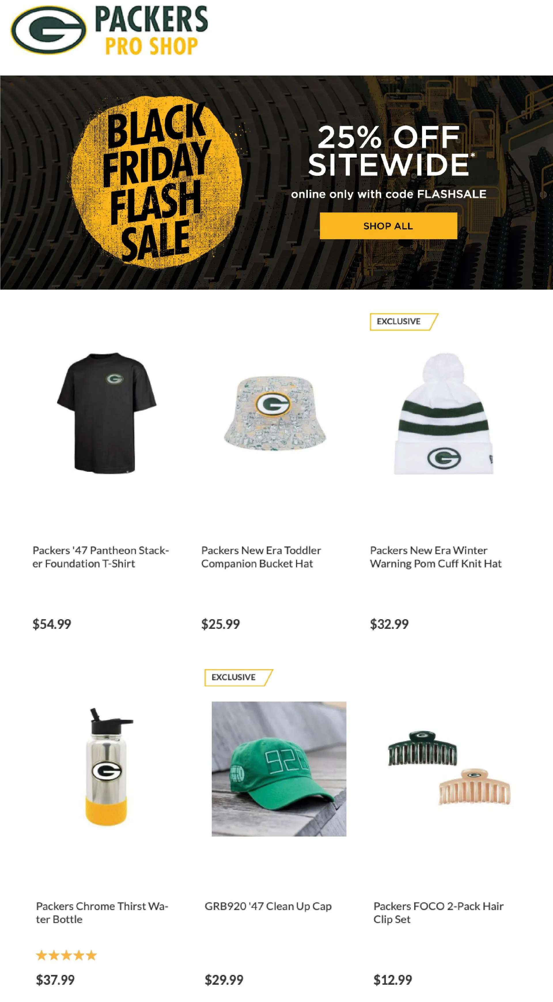 Weekly ad Packers Pro Shop Sales from November 20 to December 5 2024 - Page 