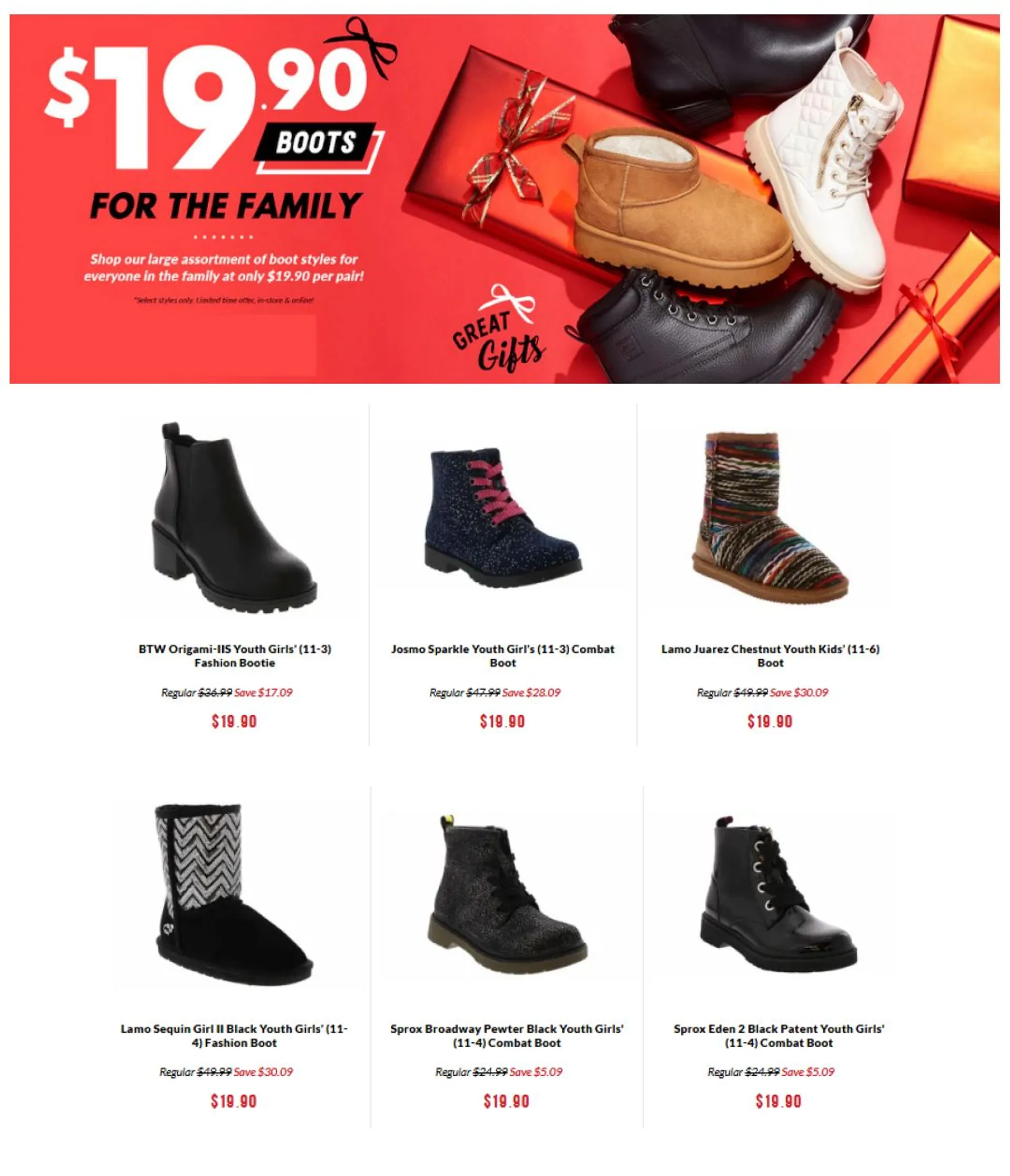 Weekly ad Shoe Sensation Sales from November 20 to December 5 2024 - Page 