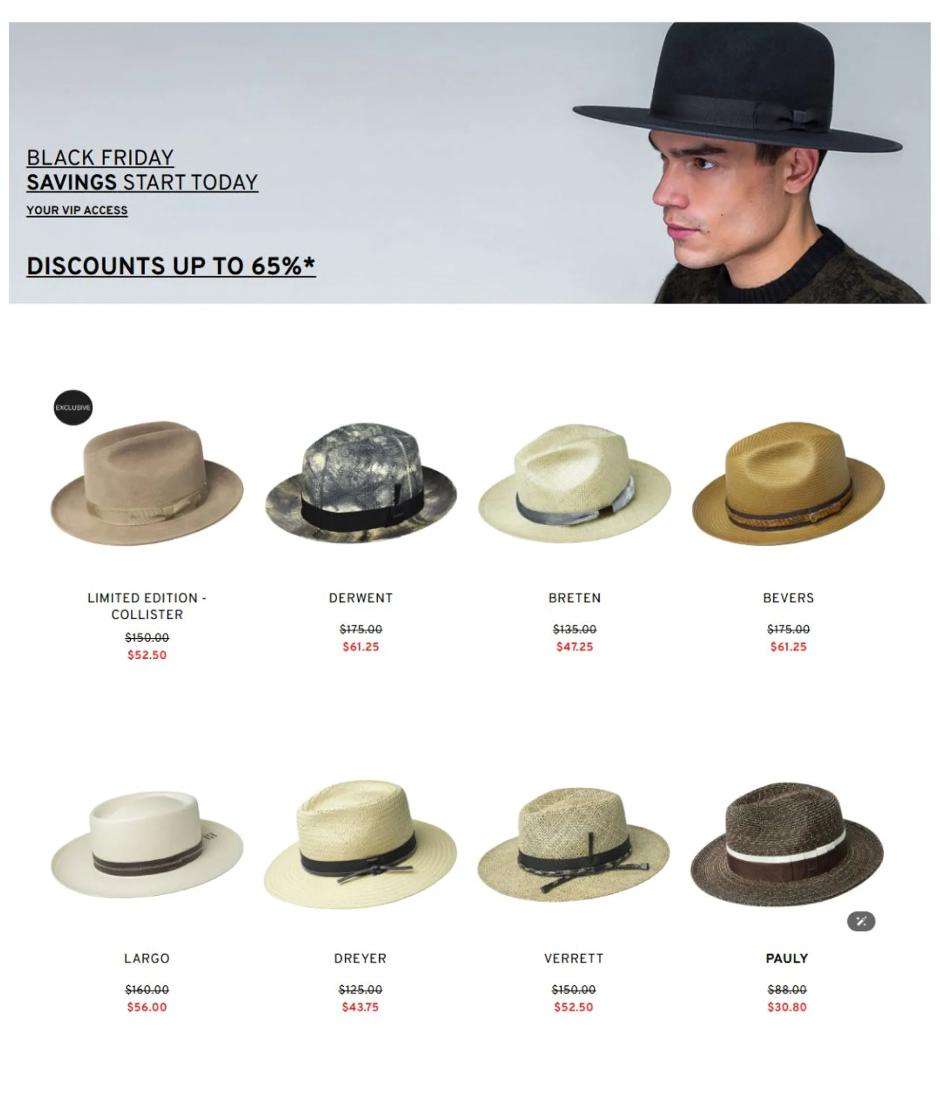 Weekly ad Bailey Hats Sales from November 20 to December 5 2024 - Page 