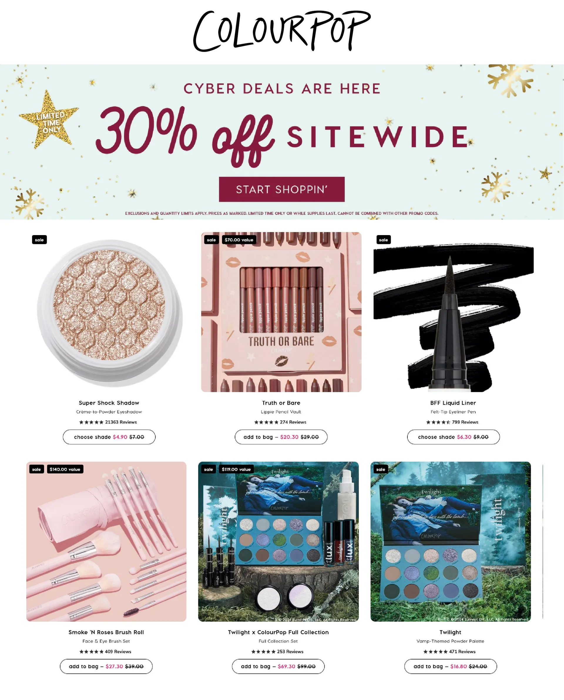 Weekly ad ColourPop Sales from November 20 to December 5 2024 - Page 