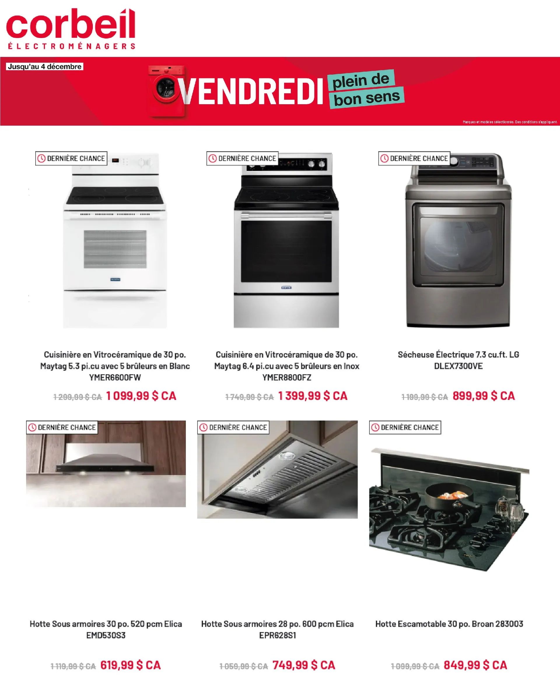 Weekly ad Corbeil Électroménagers Sales from November 20 to December 5 2024 - Page 